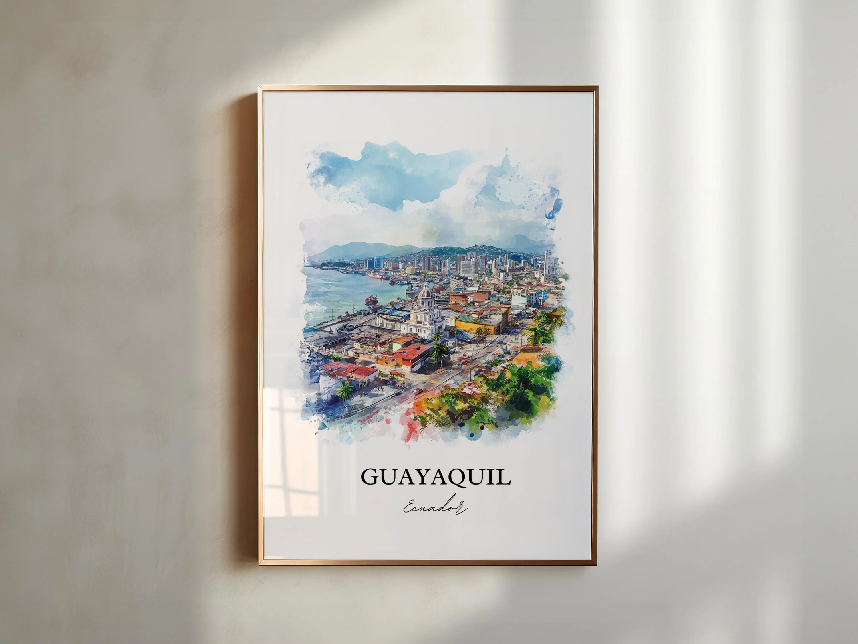 Guayaquil, Ecuador – Watercolor Art Print - Image 3