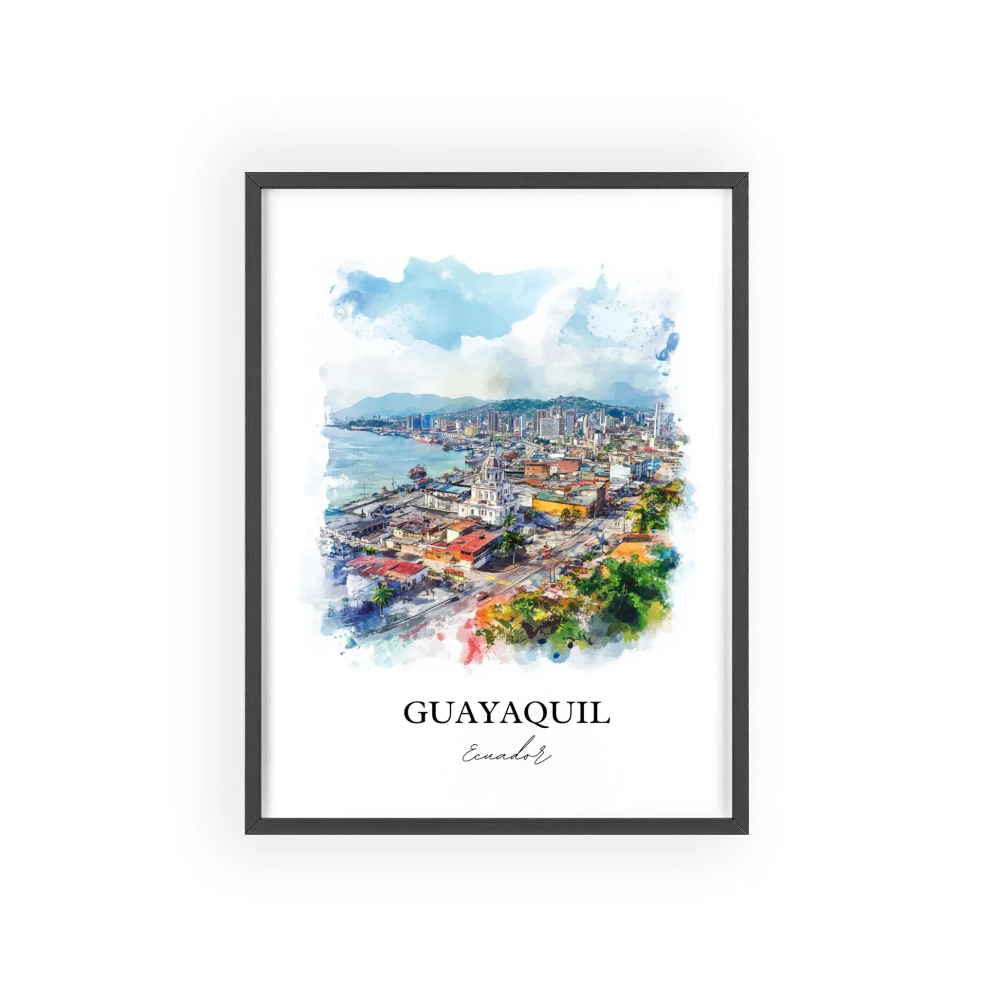Guayaquil, Ecuador – Watercolor Art Print - Image 7
