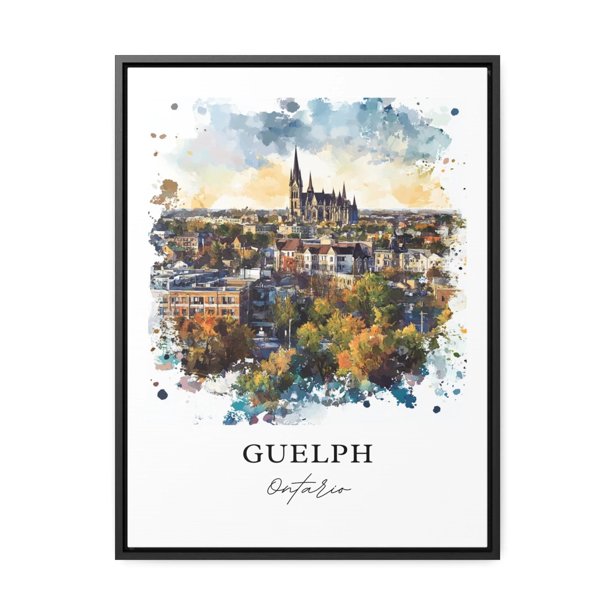 Guelph, Canada – Watercolor Art Print - Image 7