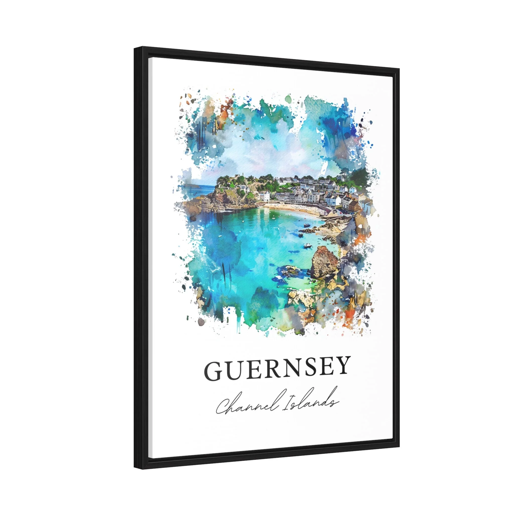 Guernsey, Channel Islands – Watercolor Art Print - Image 6