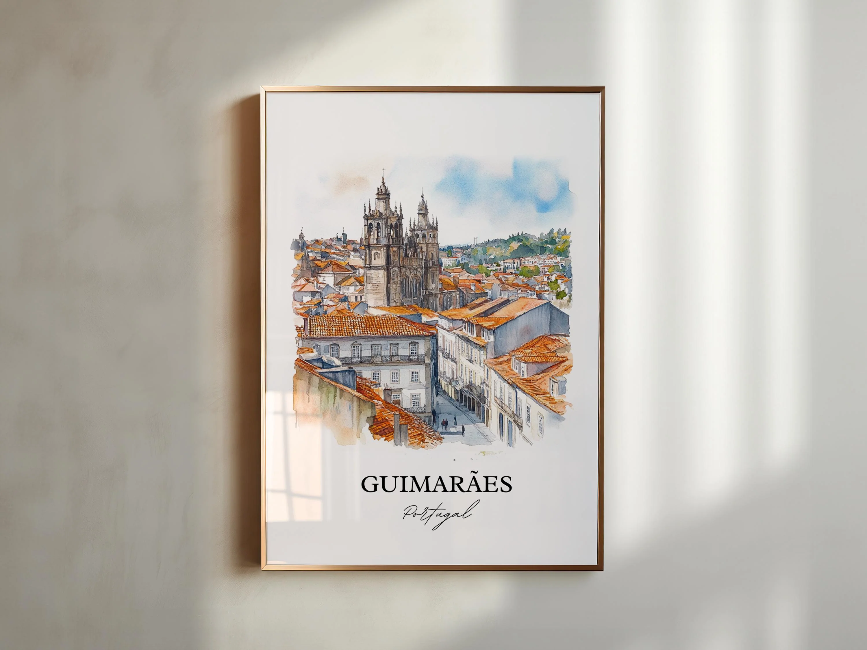 Guimaraes, Portugal – Watercolor Art Print - Image 3