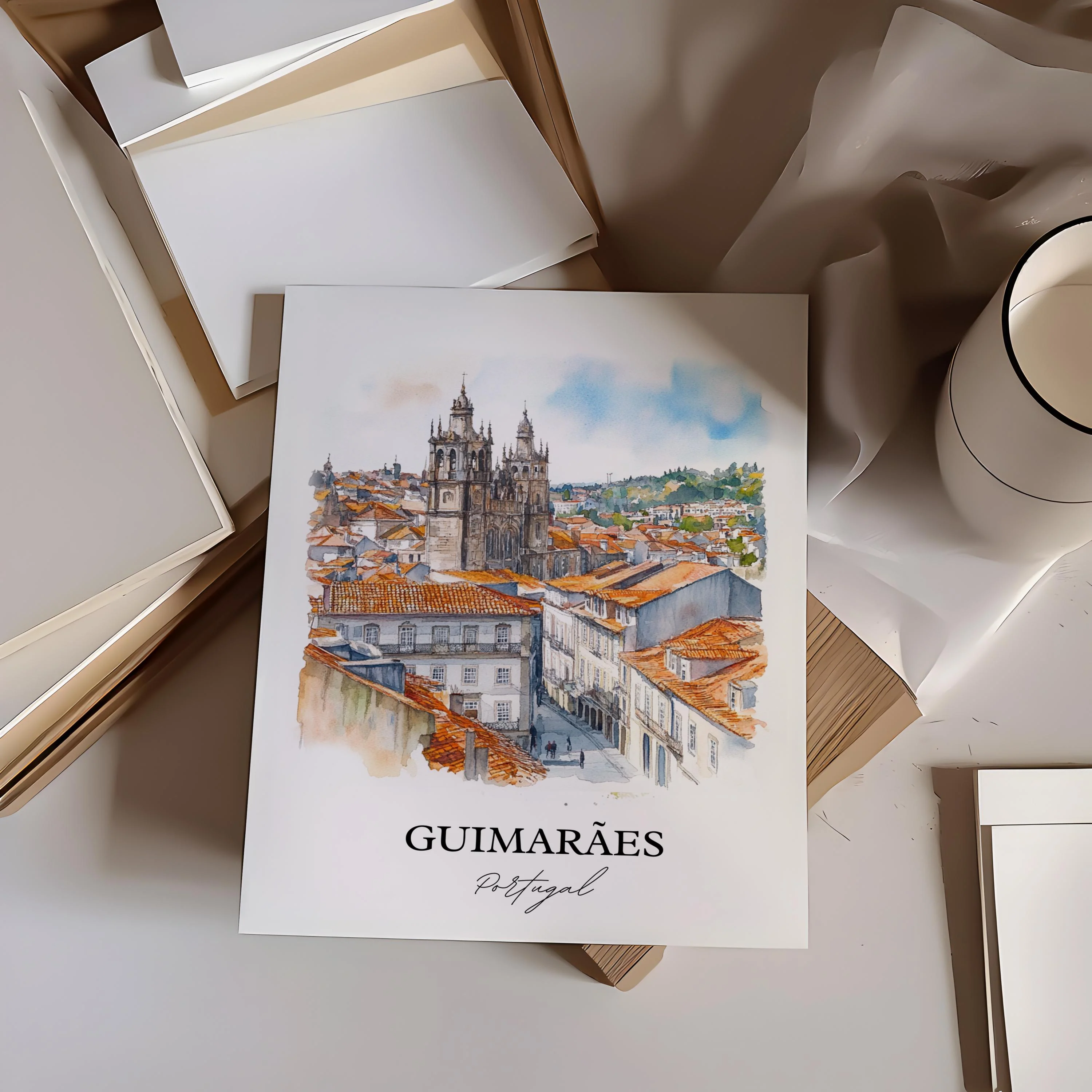 Guimaraes, Portugal – Watercolor Art Print - Image 5