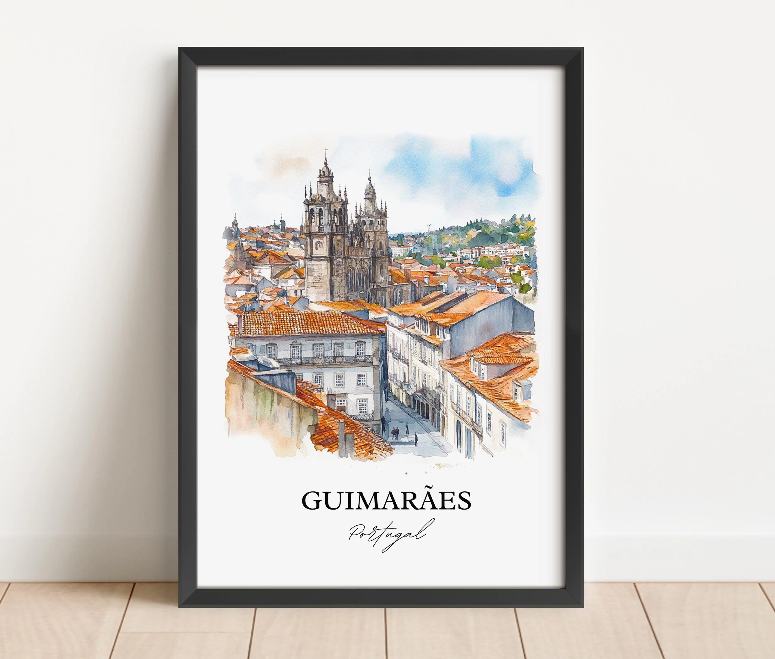 Guimaraes, Portugal – Watercolor Art Print - Image 6