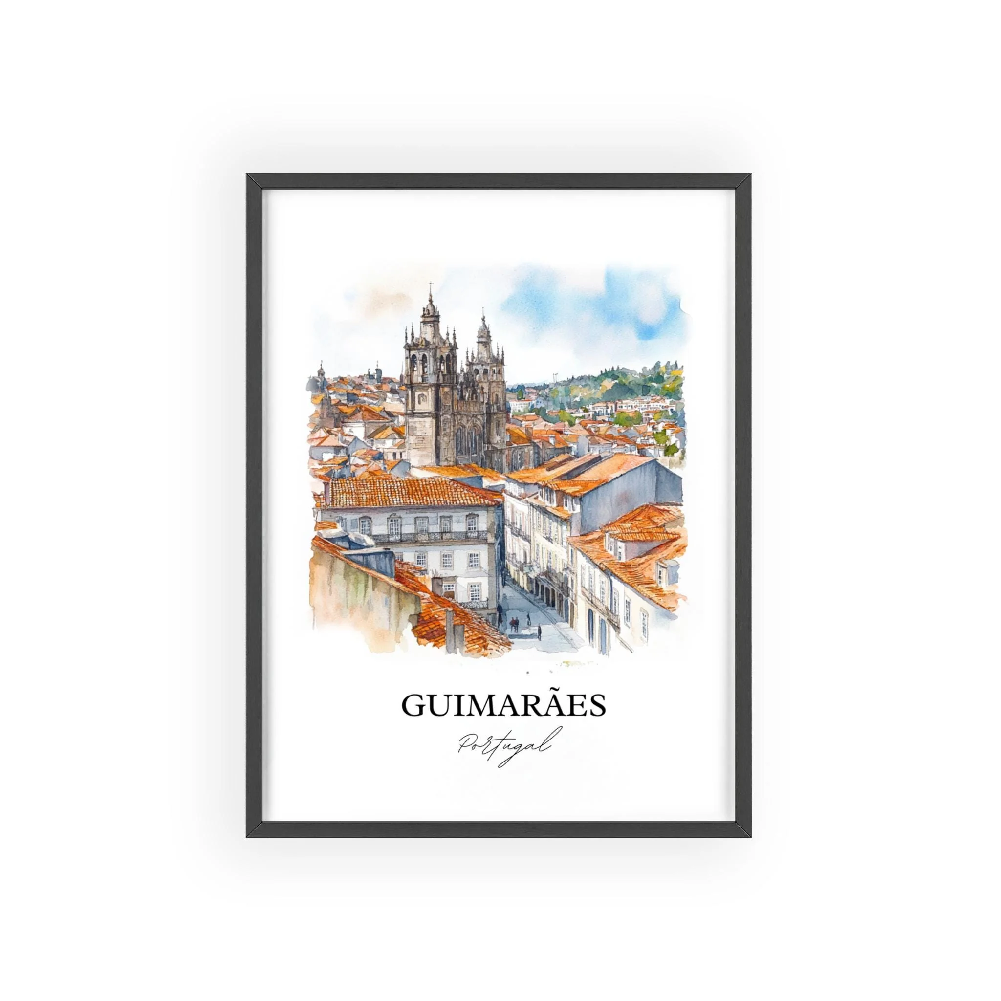 Guimaraes, Portugal – Watercolor Art Print - Image 7