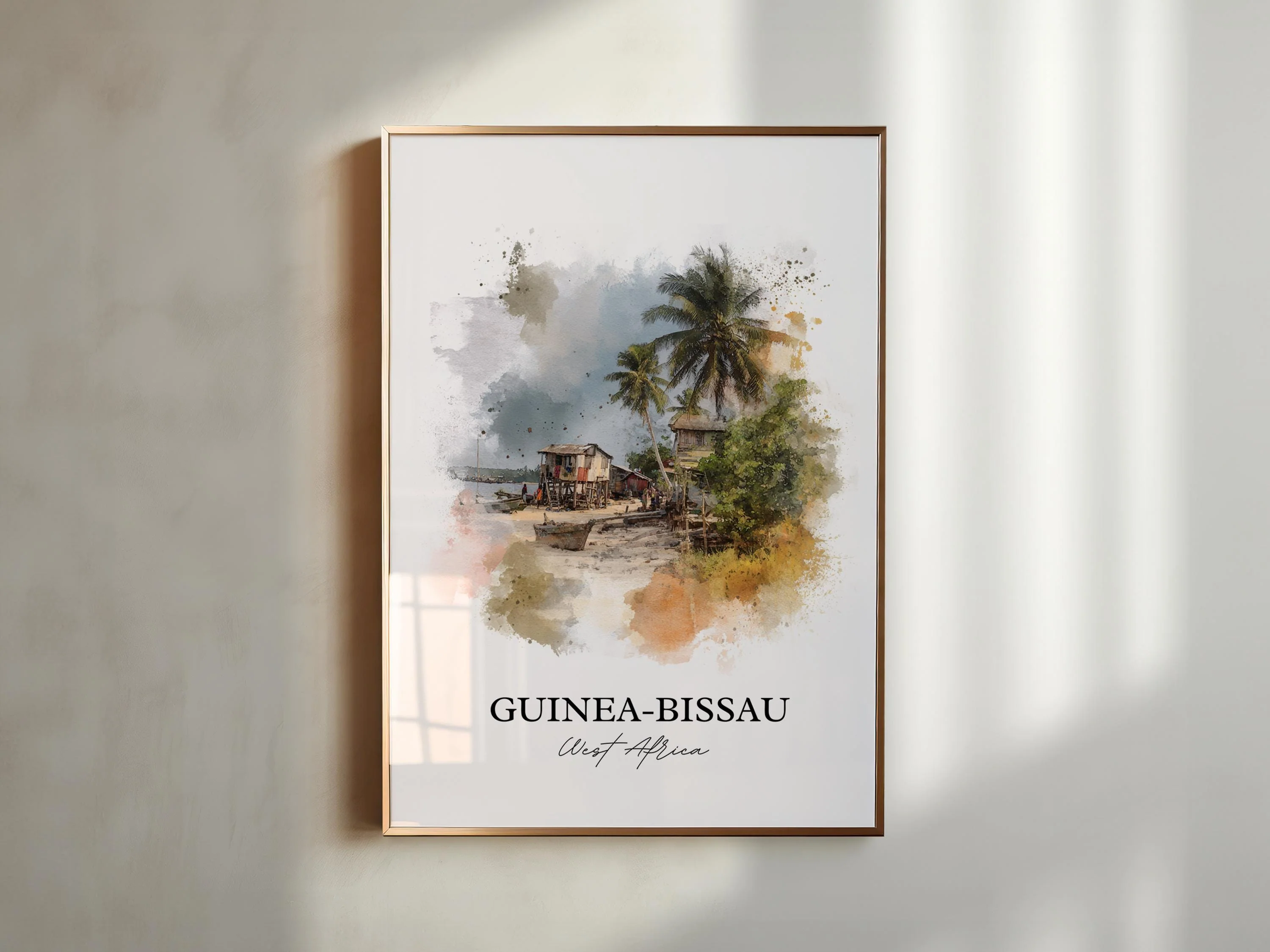 Guinea-Bissau, West Africa – Watercolor Art Print - Image 3