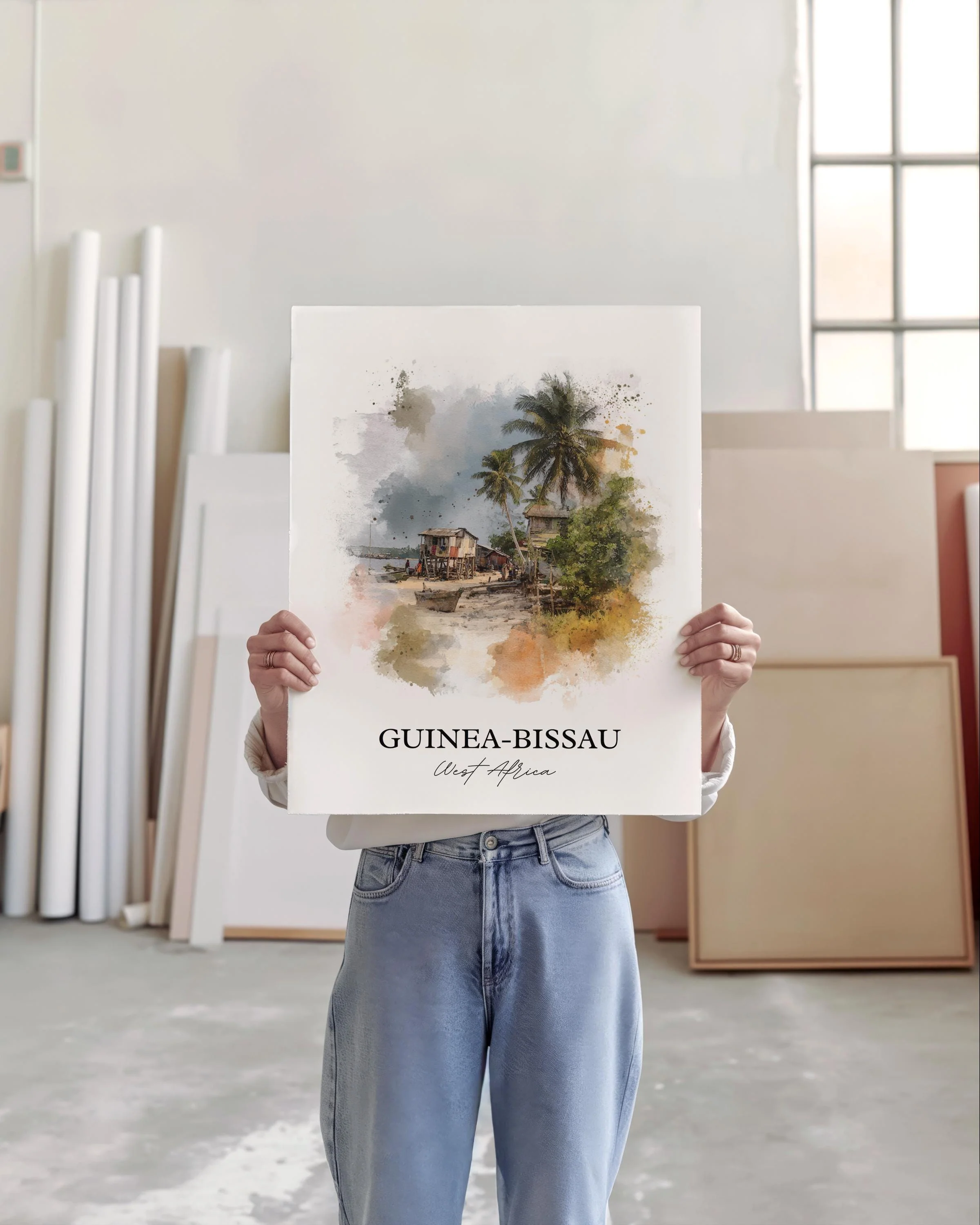 Guinea-Bissau, West Africa – Watercolor Art Print - Image 4