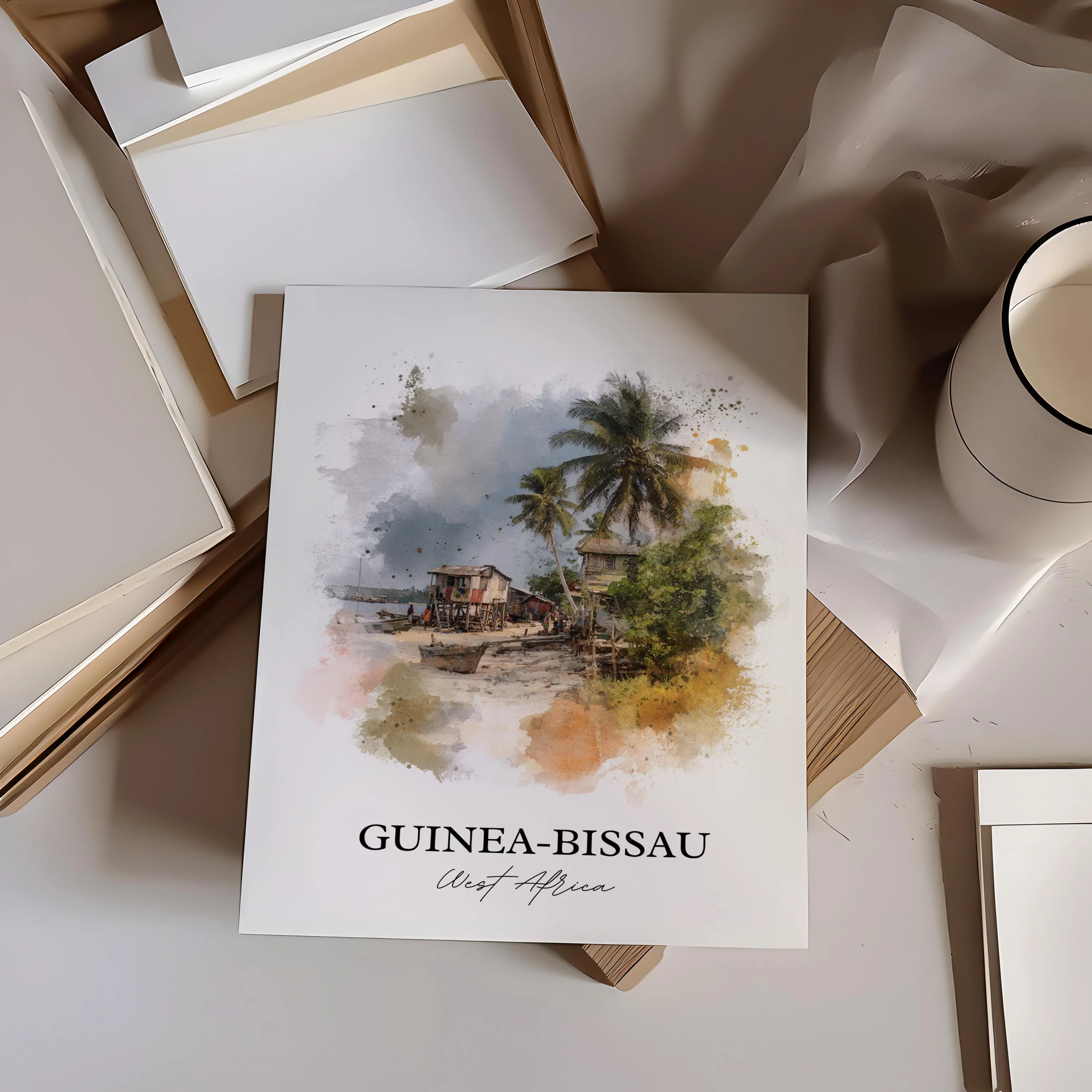 Guinea-Bissau, West Africa – Watercolor Art Print - Image 5