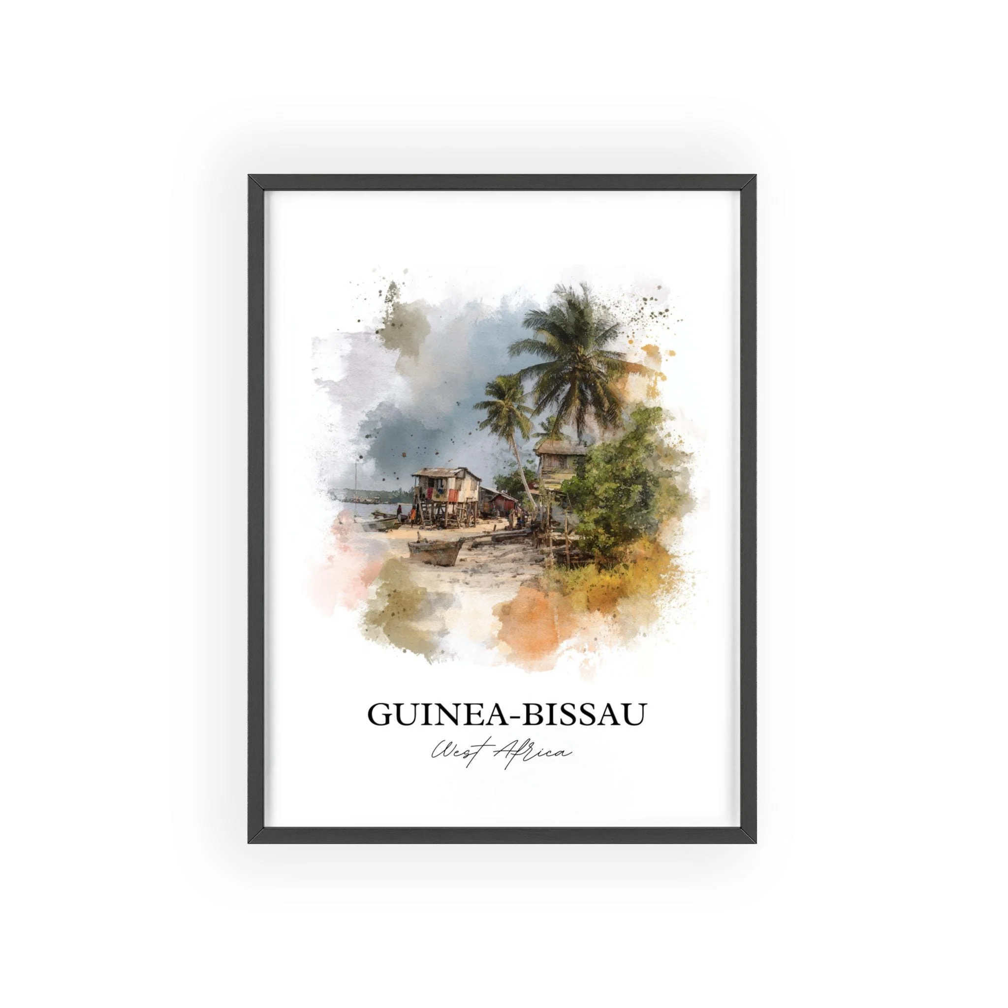 Guinea-Bissau, West Africa – Watercolor Art Print - Image 7