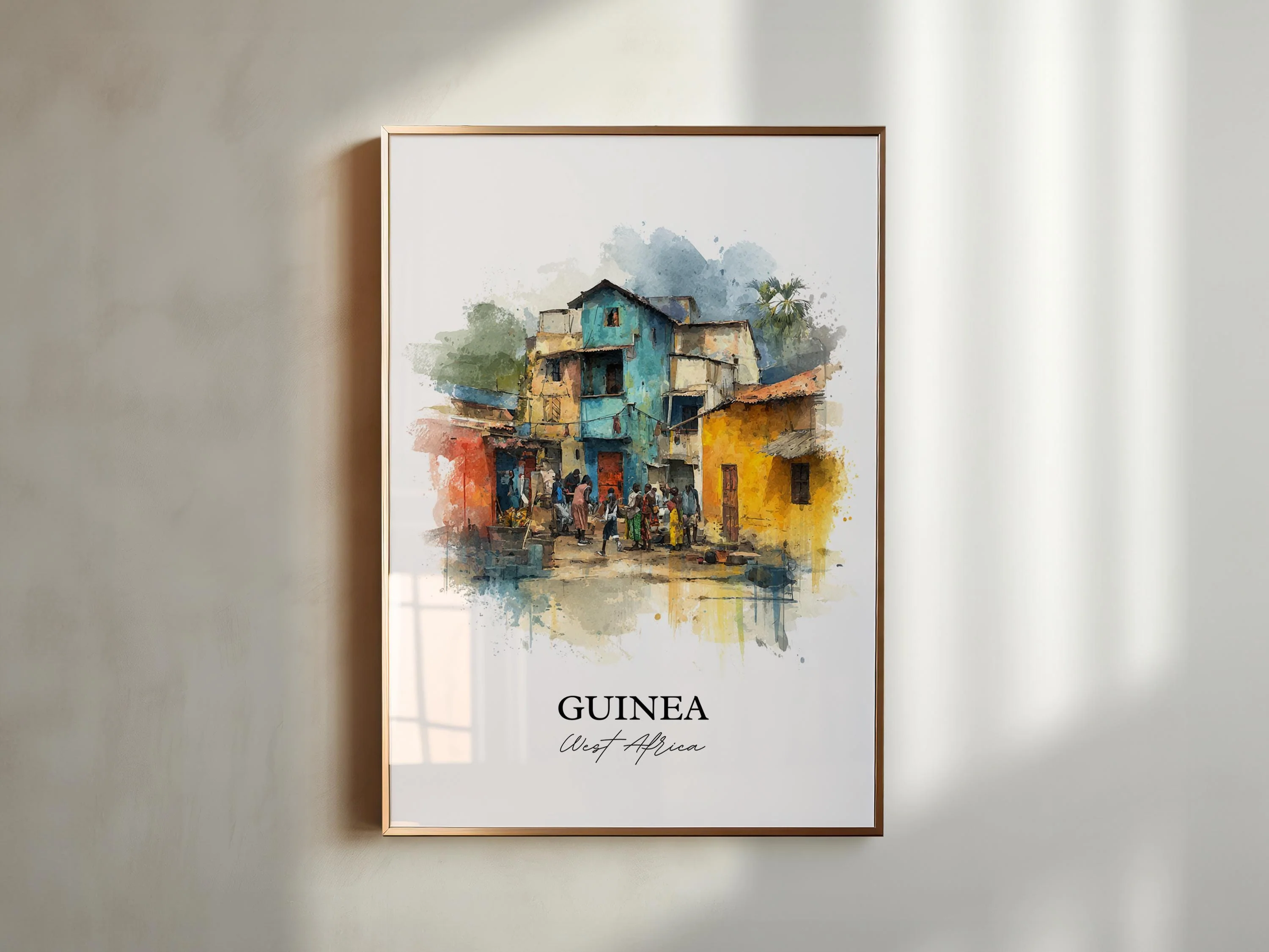Guinea, West Africa – Watercolor Art Print - Image 3