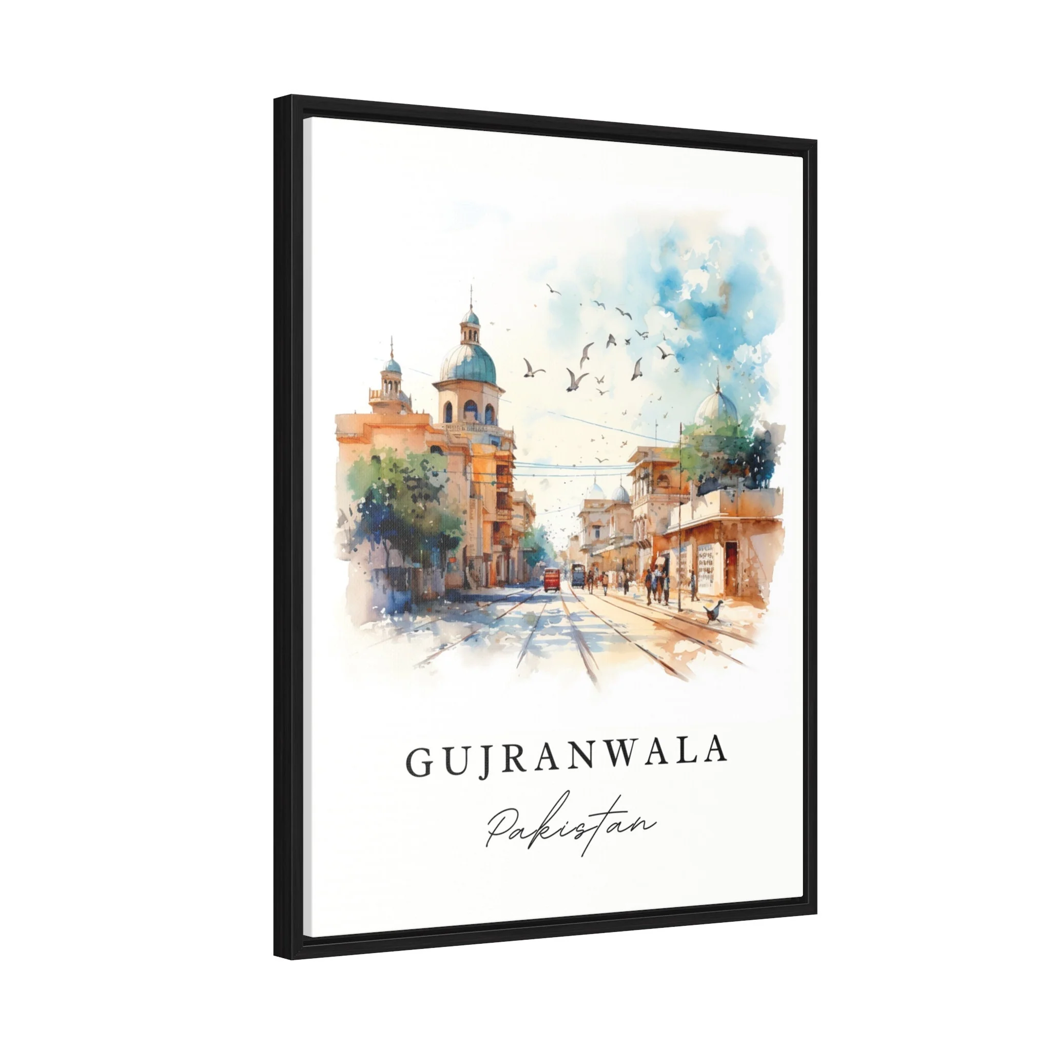 Gujranwala, Pakistan – Watercolor Art Print - Image 7