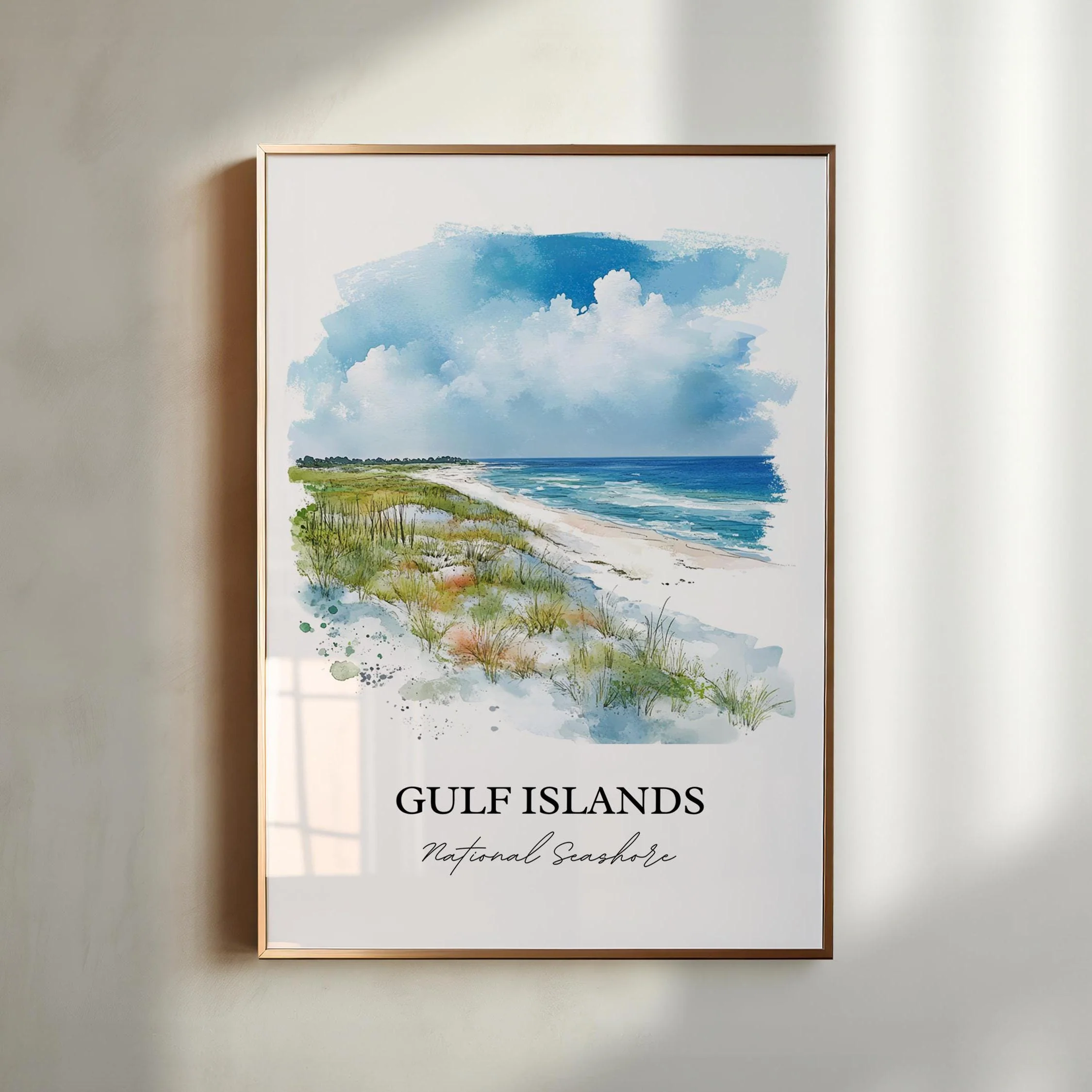 Gulf Islands, USA – Watercolor Art Print