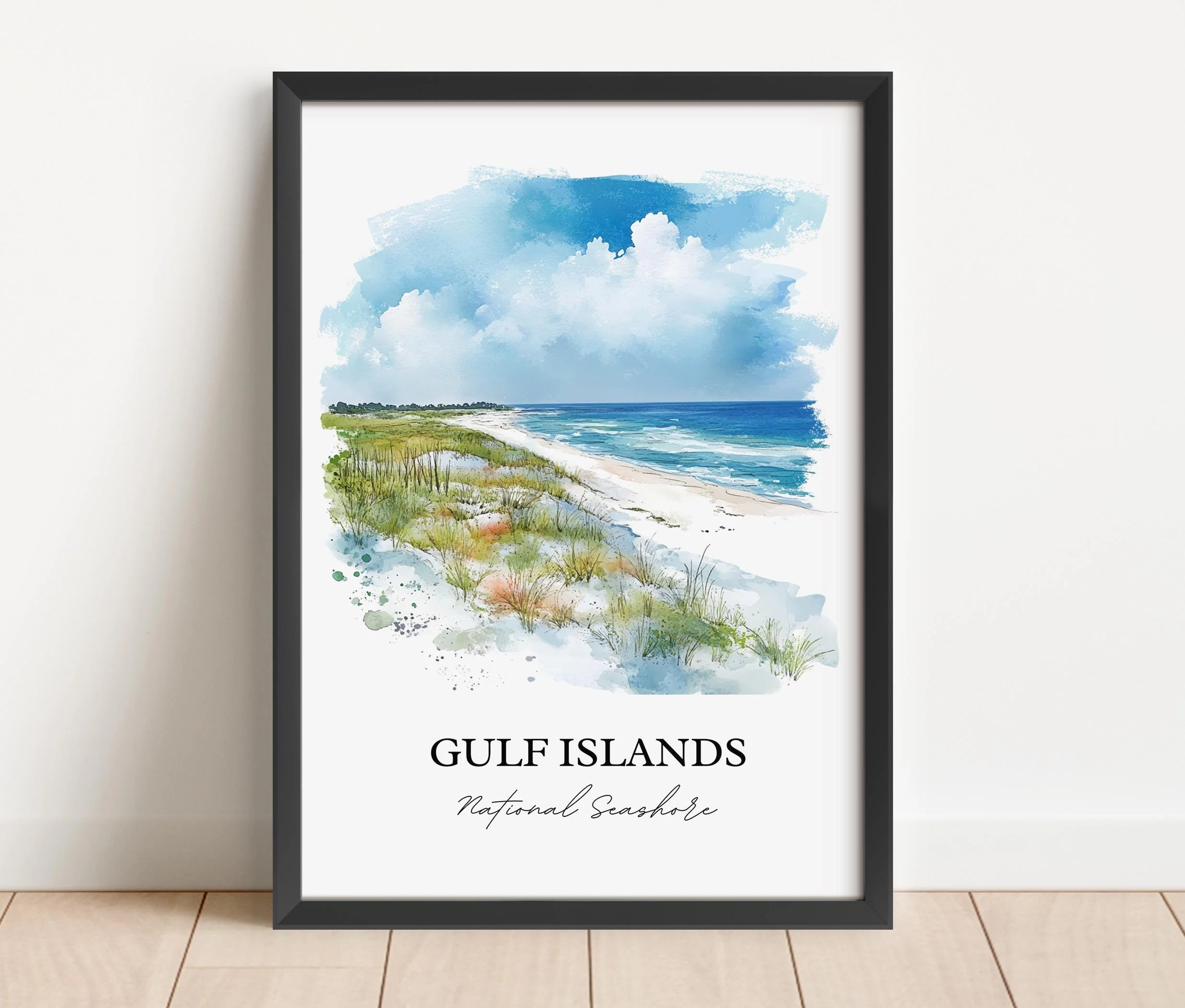 Gulf Islands, USA – Watercolor Art Print - Image 6
