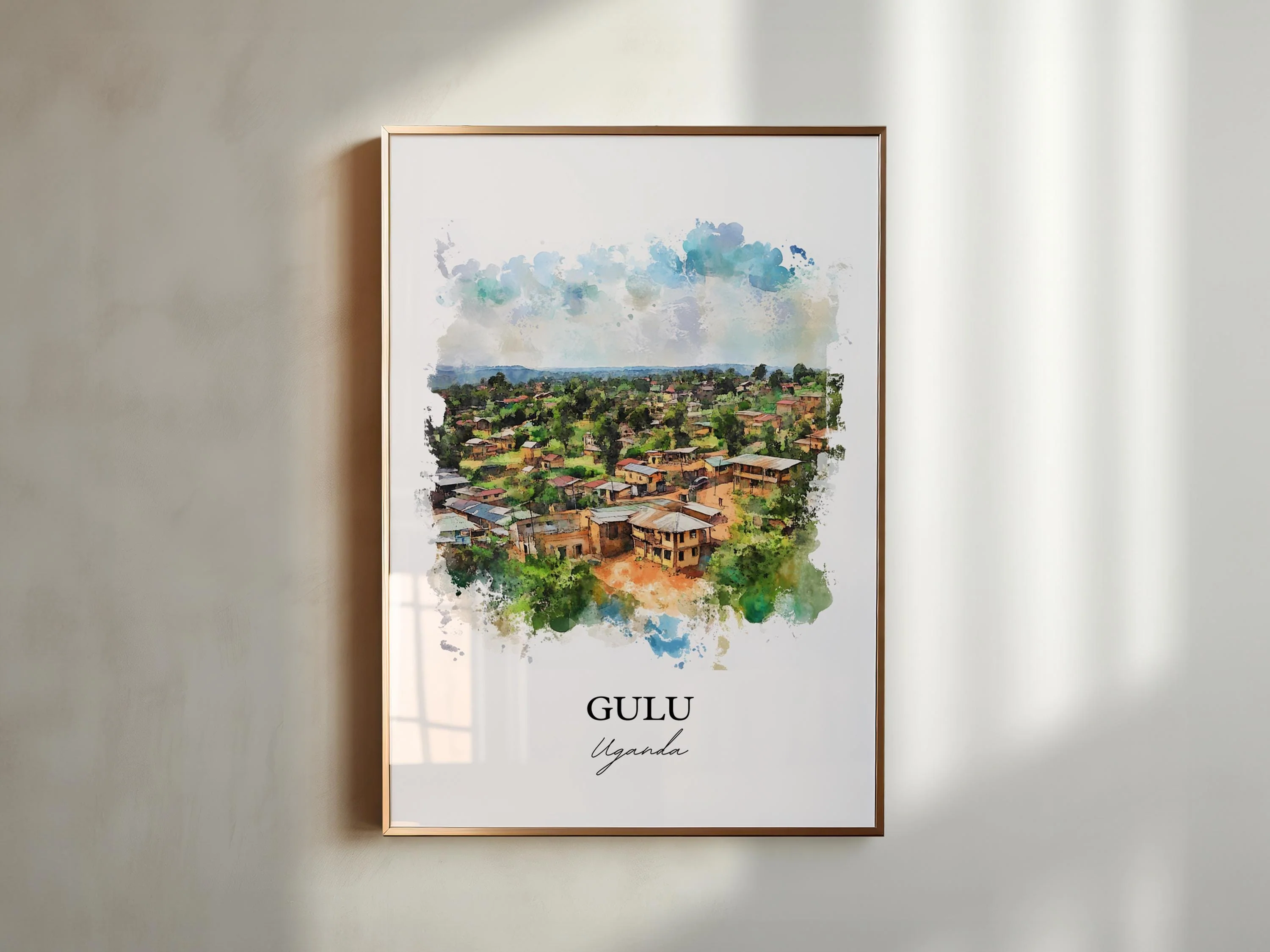 Gulu, Uganda – Watercolor Art Print - Image 3