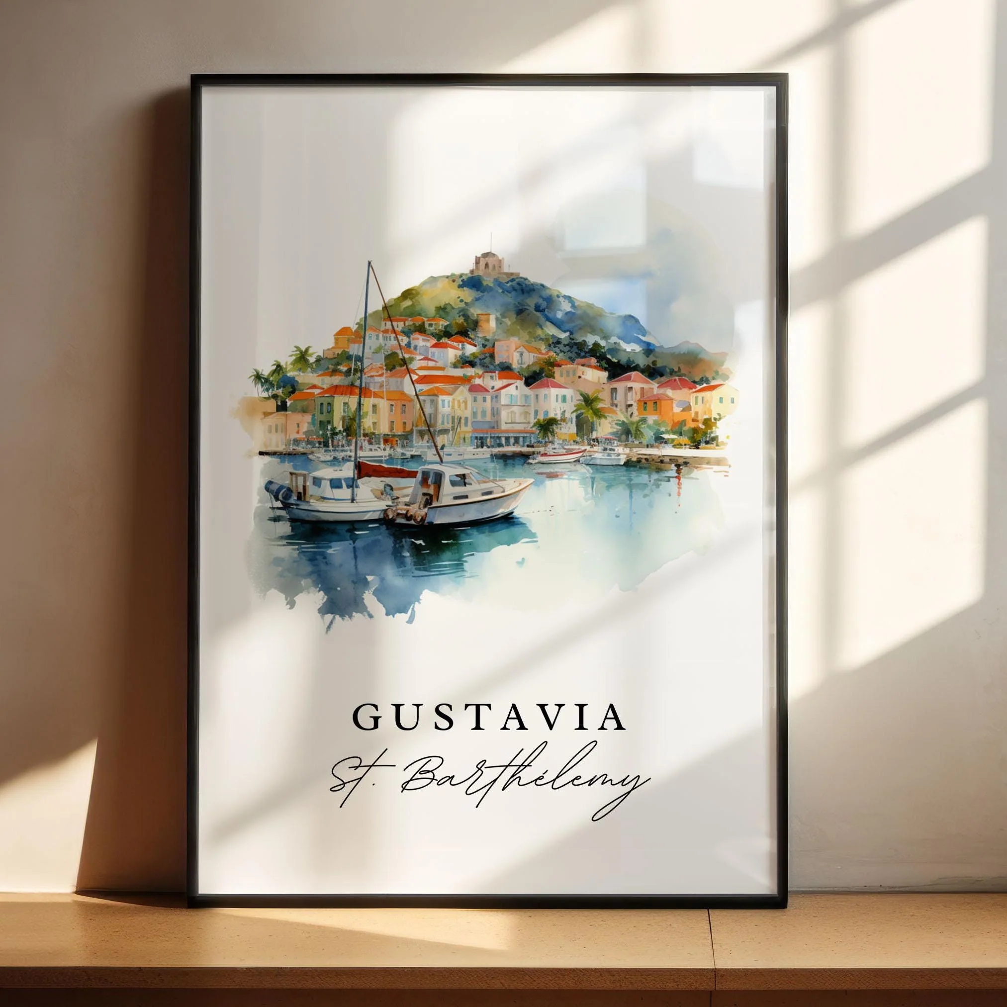Gustavia, St. Barthélemy – Watercolor Art Print