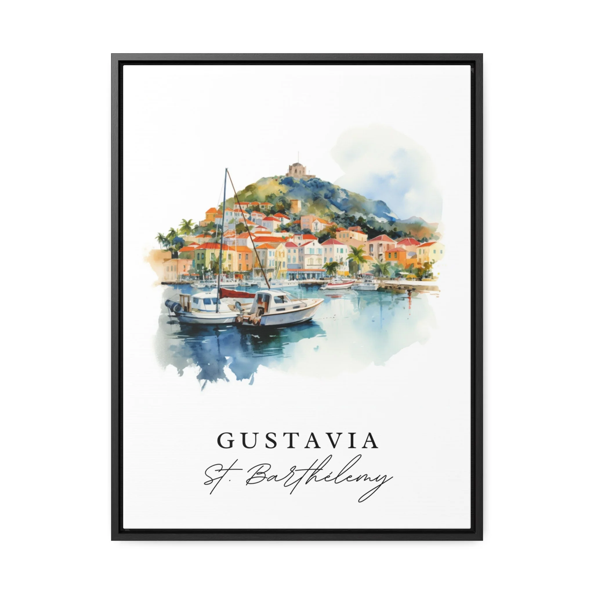 Gustavia, St. Barthélemy – Watercolor Art Print - Image 6