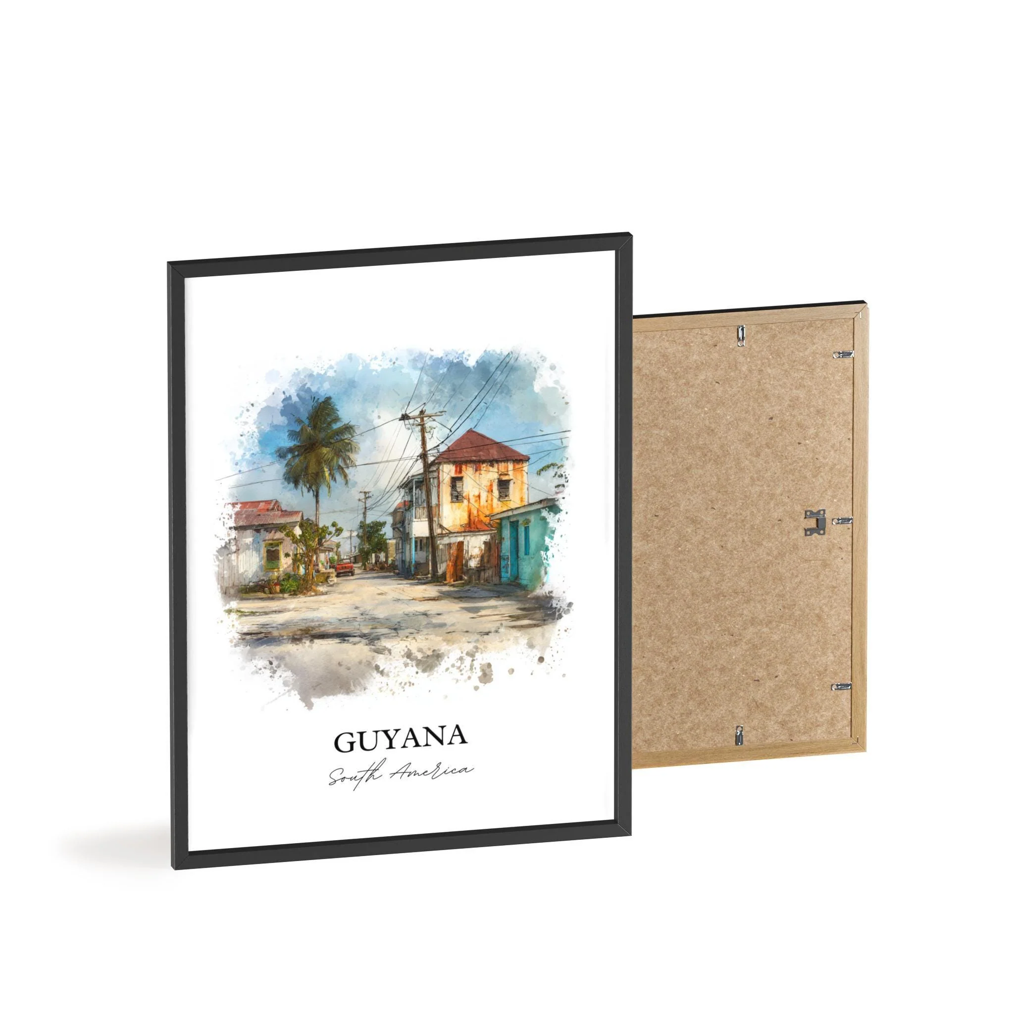 Guyana, Guyana – Watercolor Art Print - Image 8