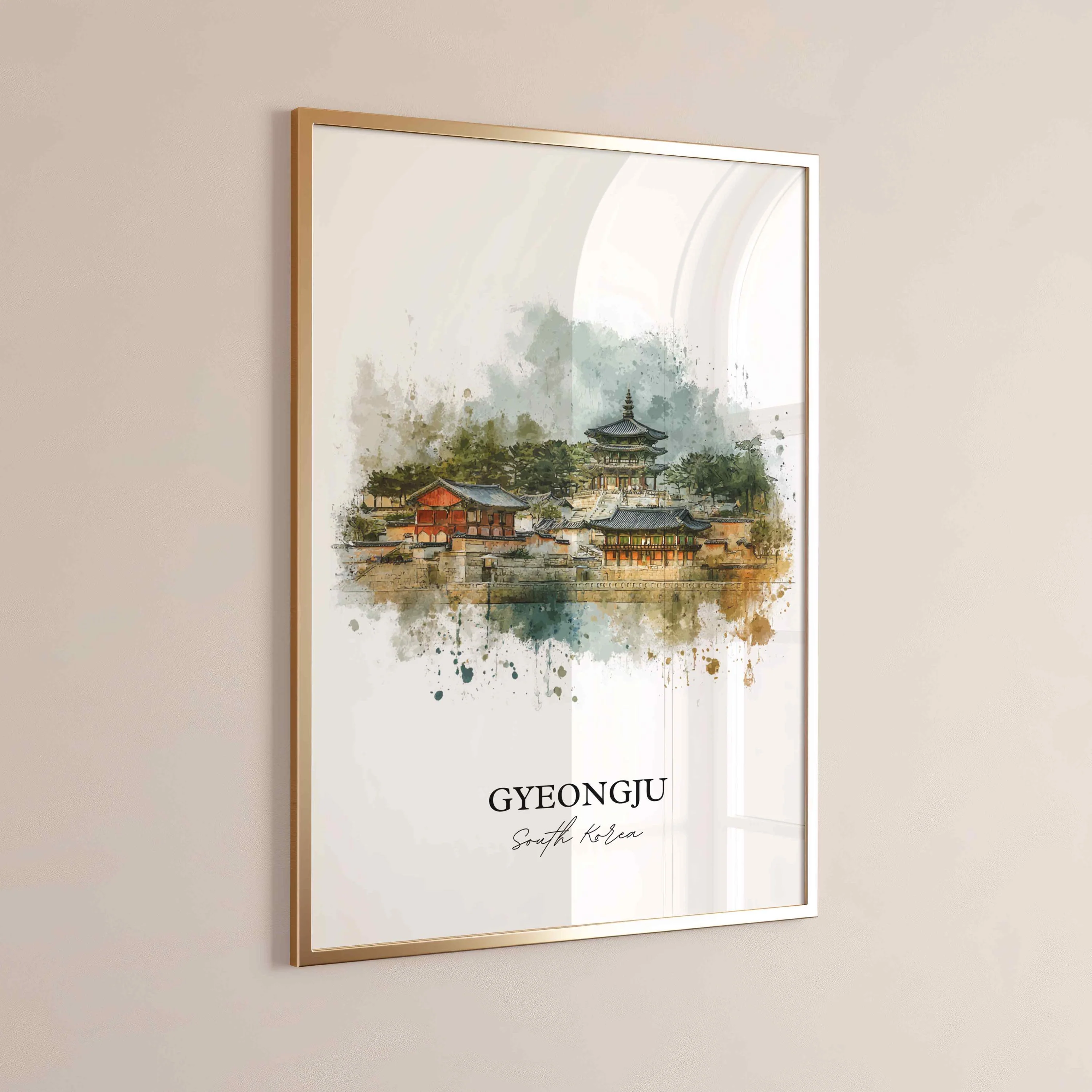 Gyeongju, South Korea – Watercolor Art Print - Image 5