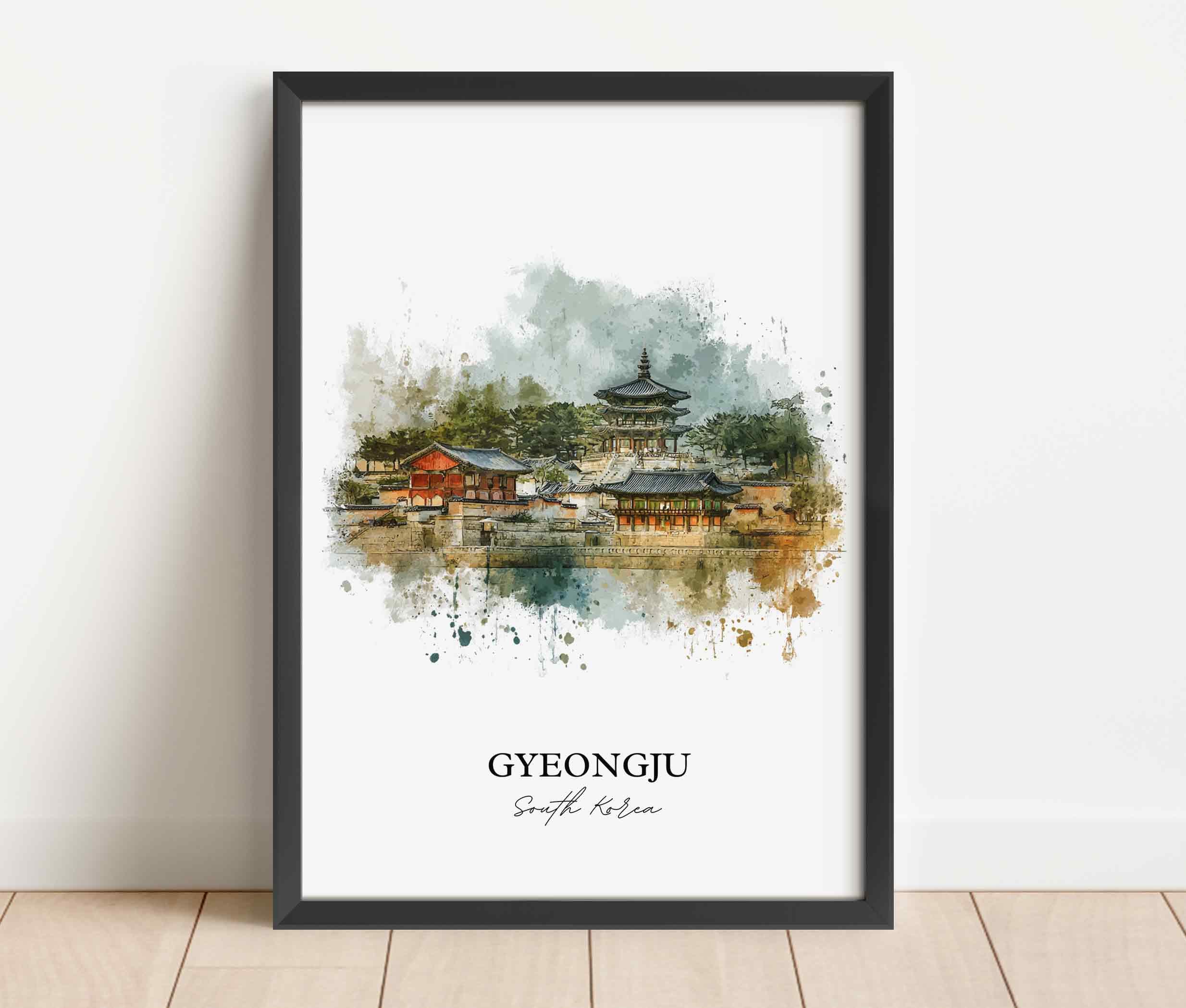 Gyeongju, South Korea – Watercolor Art Print - Image 7
