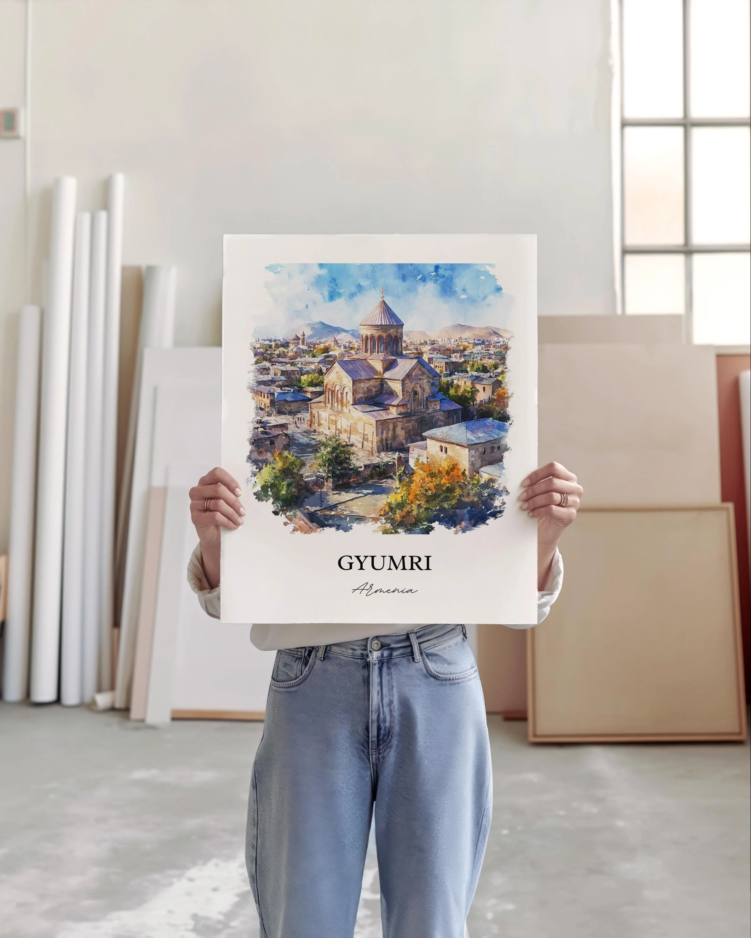 Gyumri, Armenia – Watercolor Art Print - Image 3