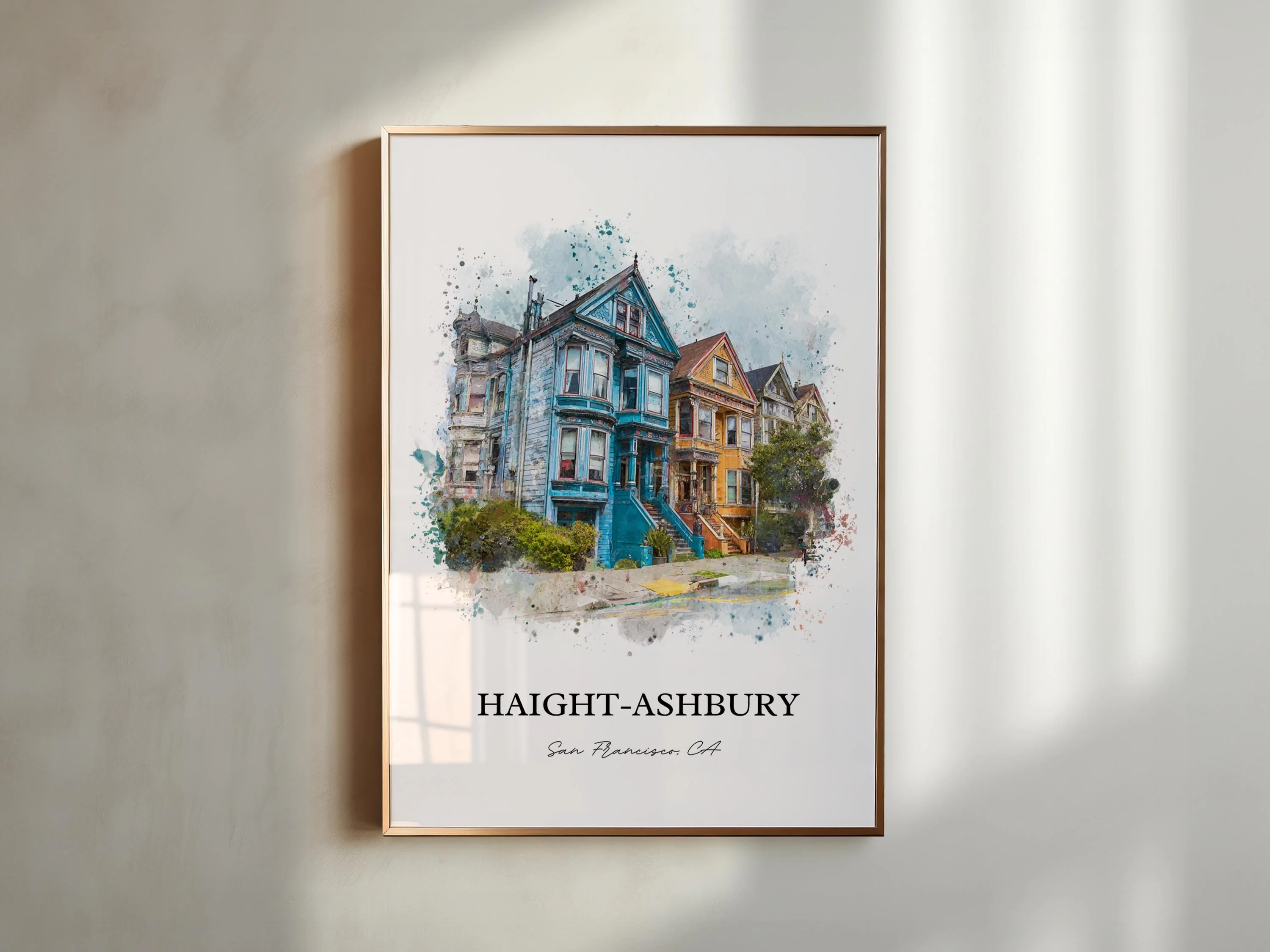Haight-Ashbury, California – Watercolor Art Print - Image 4