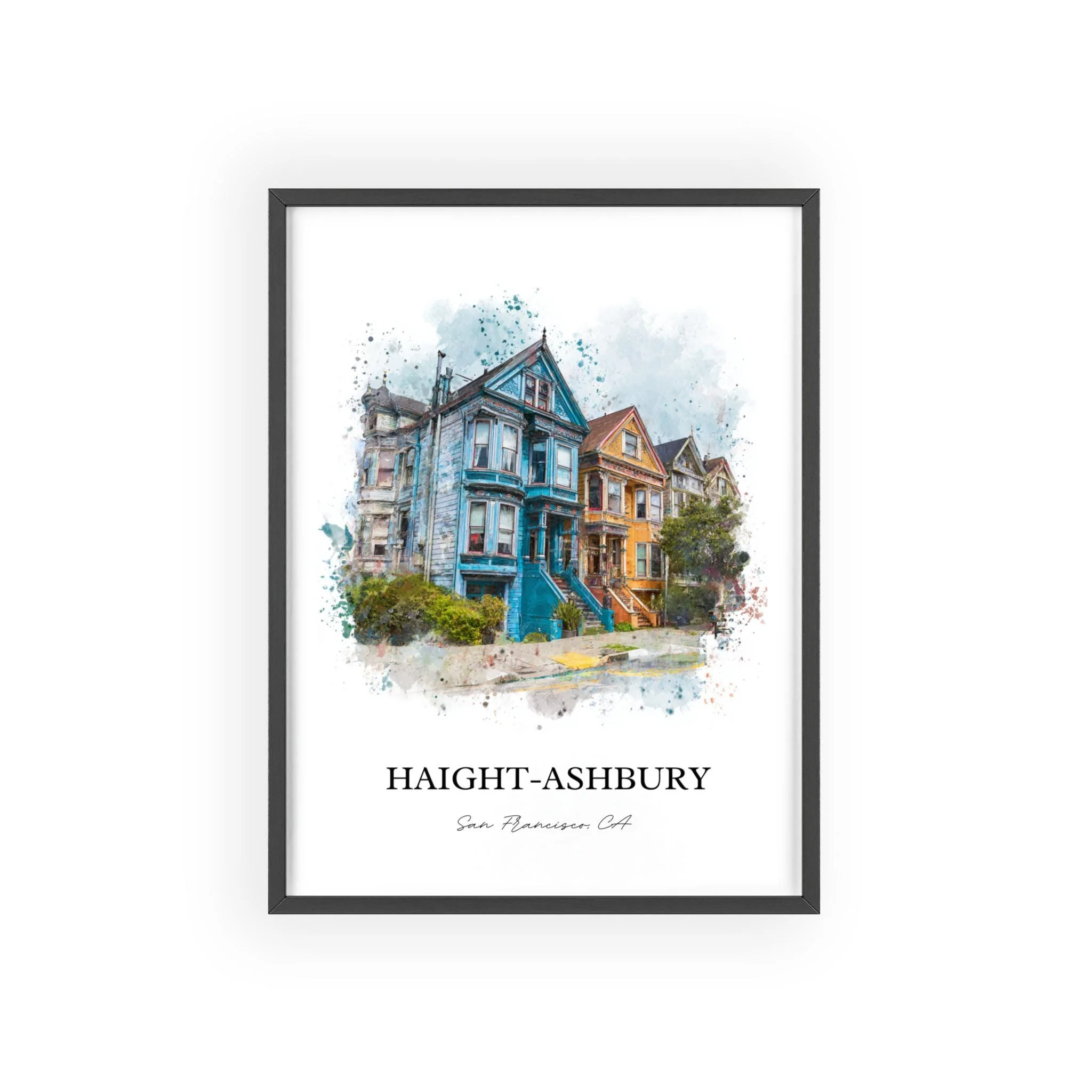 Haight-Ashbury, California – Watercolor Art Print - Image 9