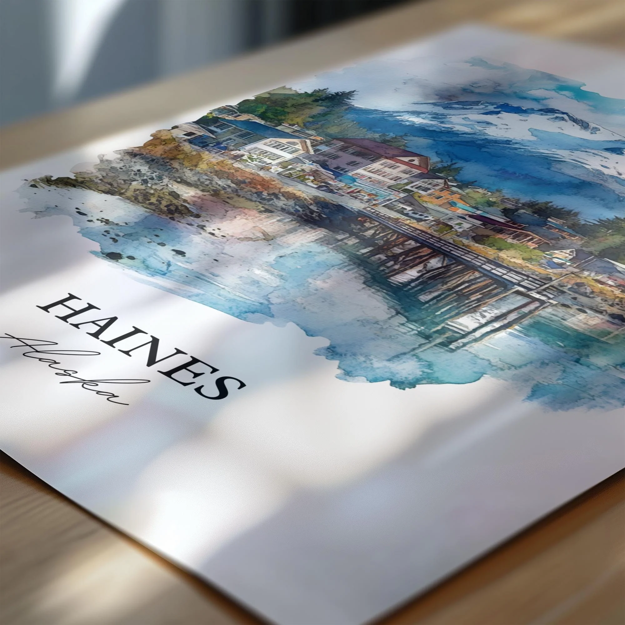 Haines, Alaska – Watercolor Art Print - Image 2