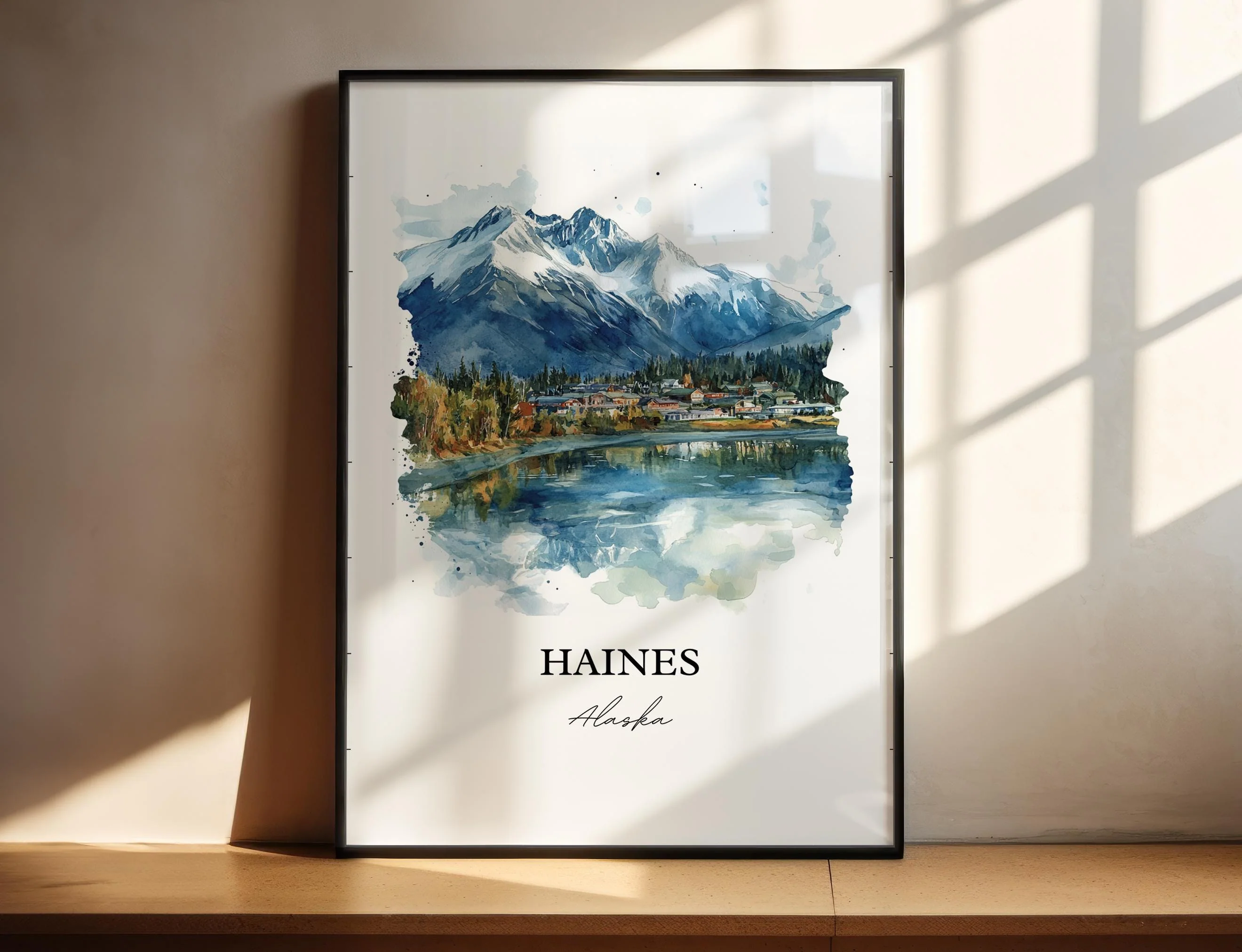 Haines, Alaska, Alaska – Watercolor Art Print
