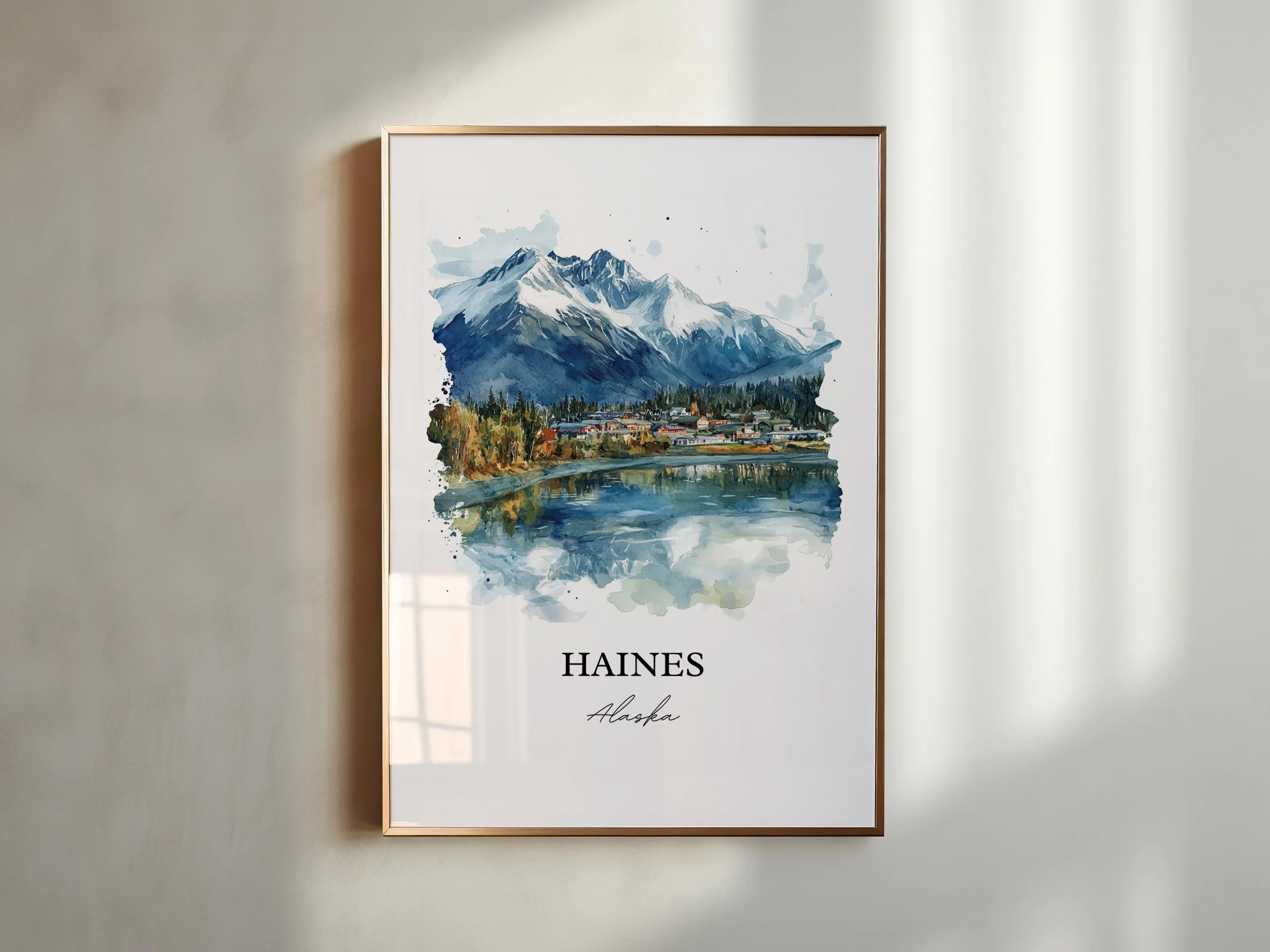 Haines, Alaska, Alaska – Watercolor Art Print - Image 4