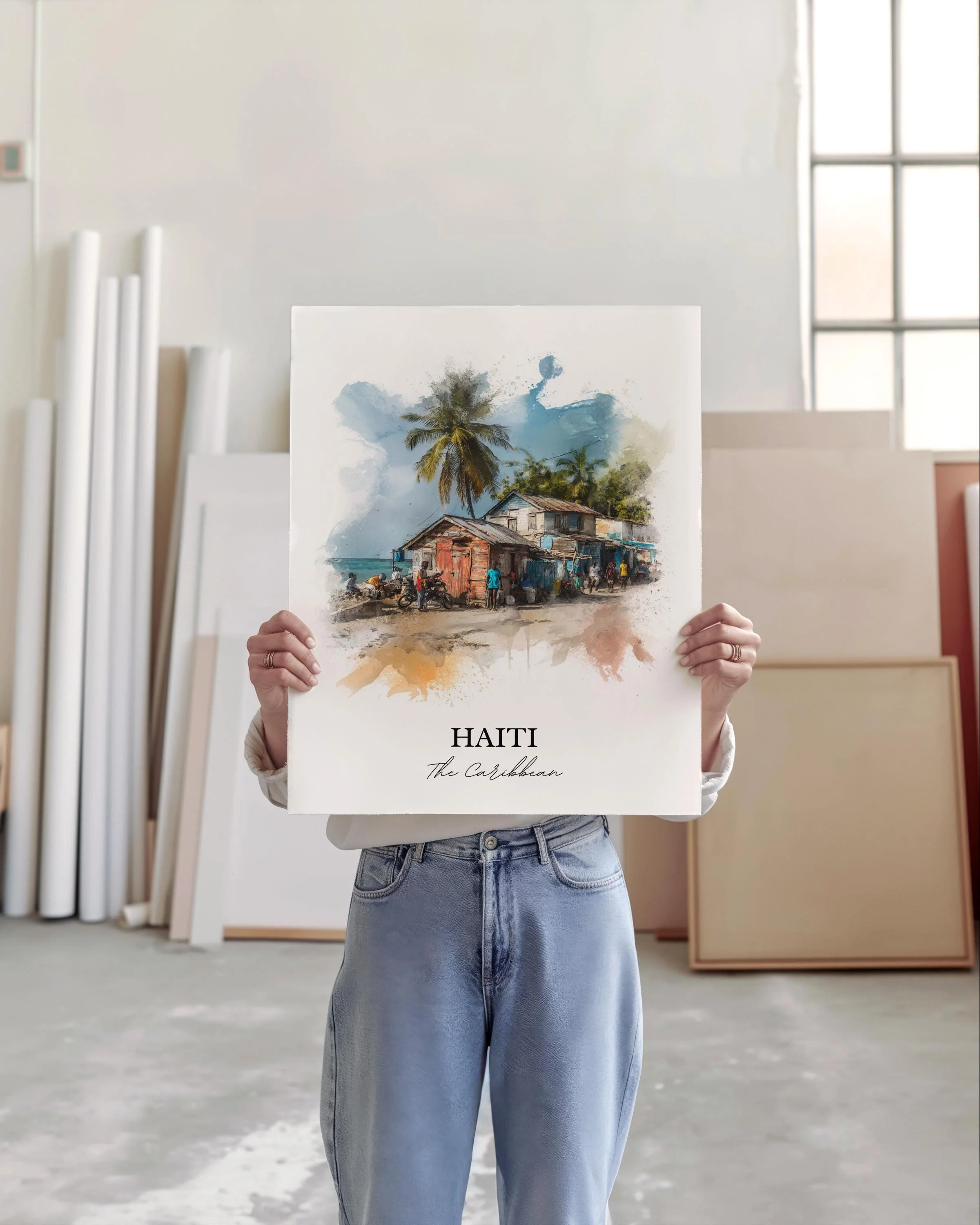 Haiti, Caribbean Islands – Watercolor Art Print - Image 4