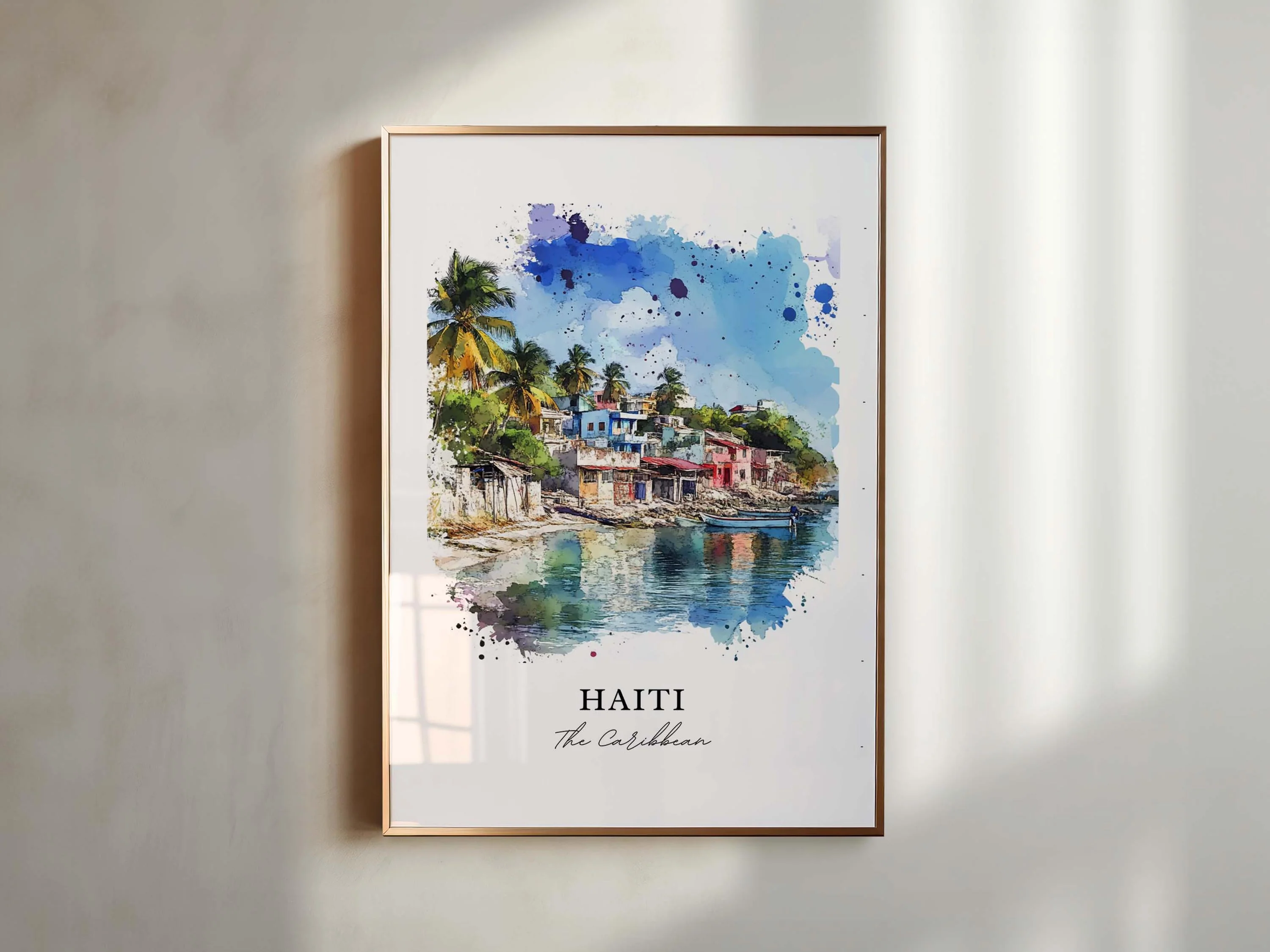 Haiti, Caribbean – Watercolor Art Print - Image 3