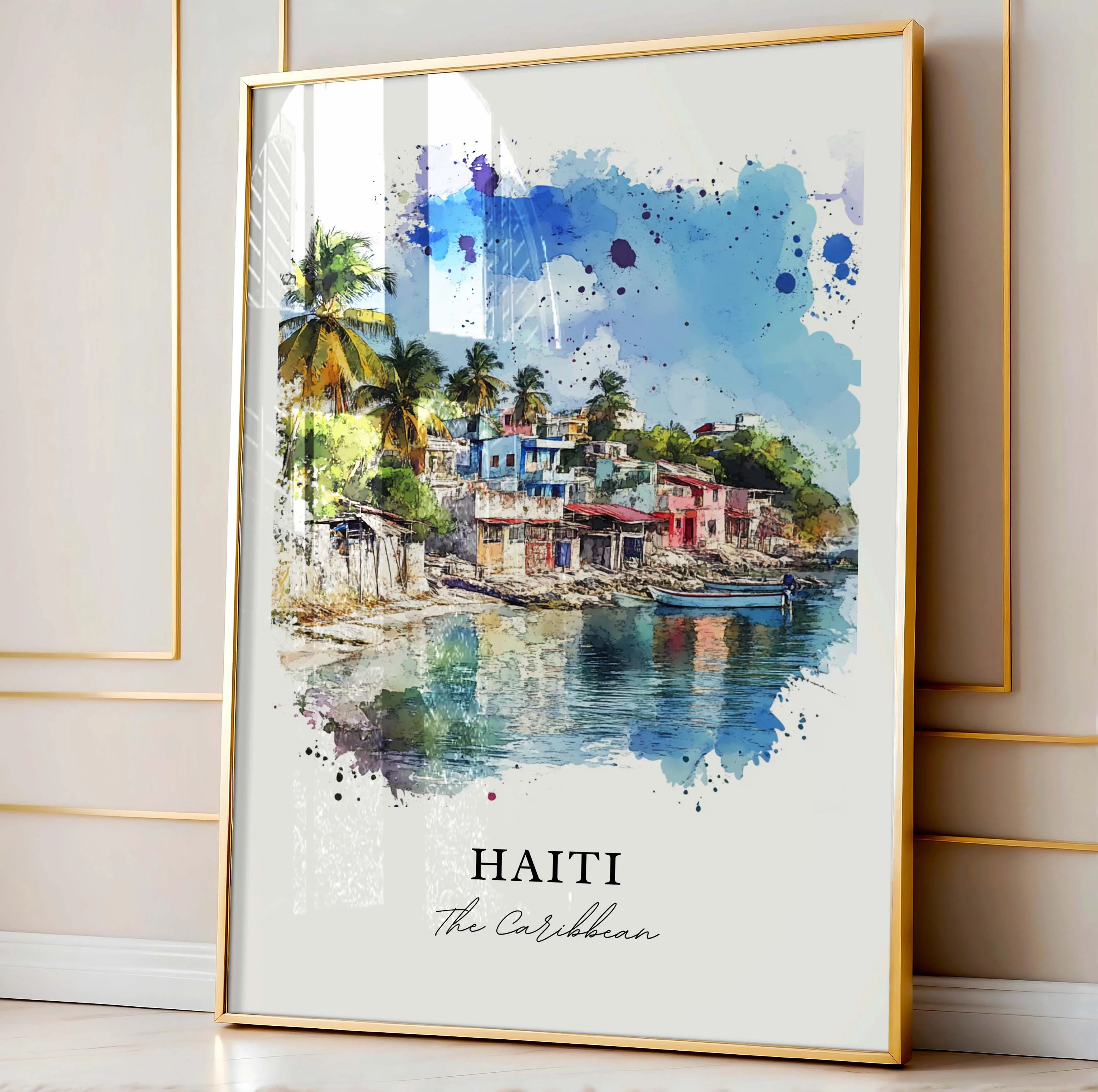 Haiti, Caribbean – Watercolor Art Print - Image 4