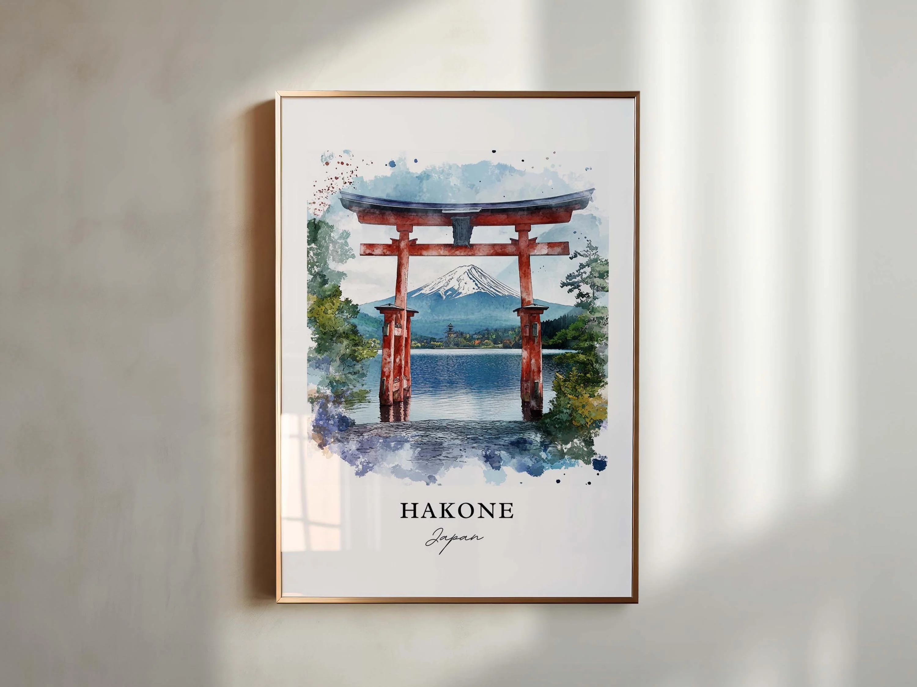 Hakone, Japan – Watercolor Art Print - Image 3