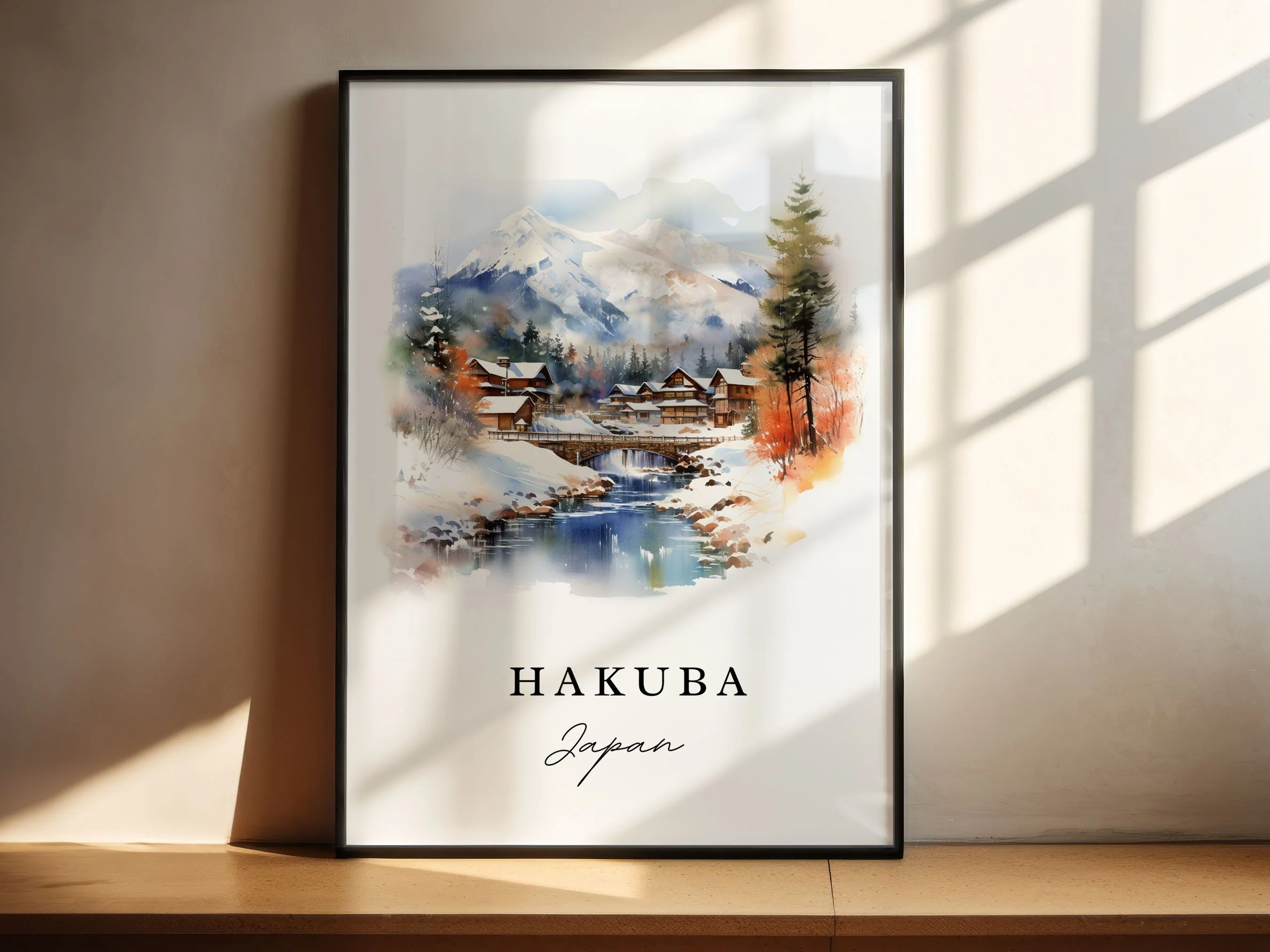 Hakuba, Japan – Watercolor Art Print - Image 4