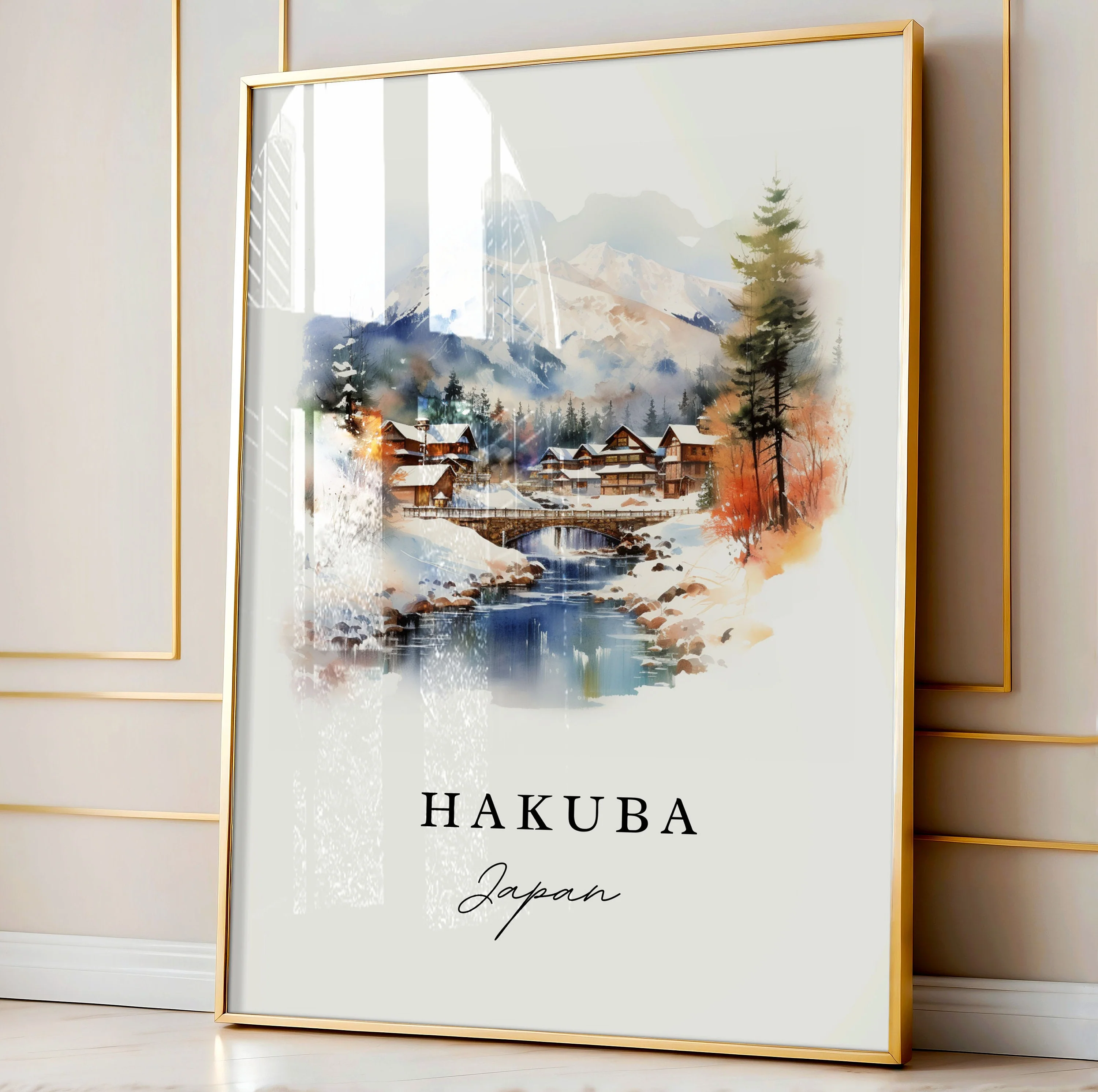 Hakuba, Japan – Watercolor Art Print - Image 5