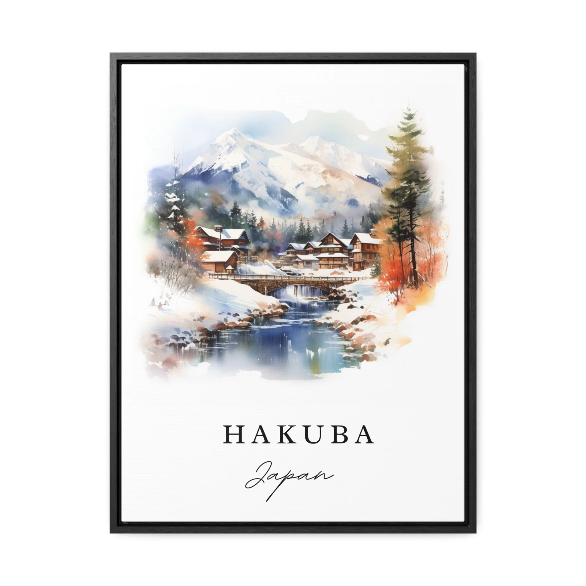 Hakuba, Japan – Watercolor Art Print - Image 6