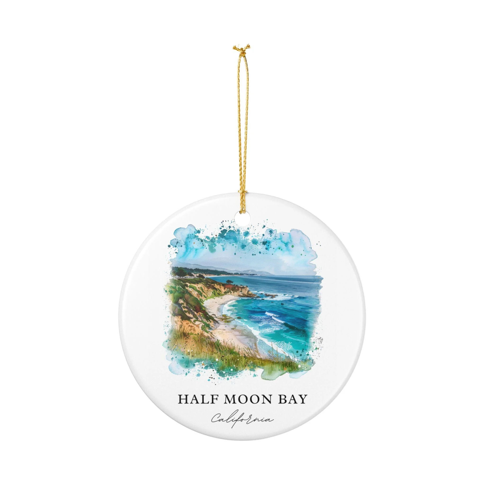 Half Moon Bay Ornament: Unique Half Moon Bay Souvenir, California Xmas Decor, and Authentic Half Moon Bay Gift - Image 2