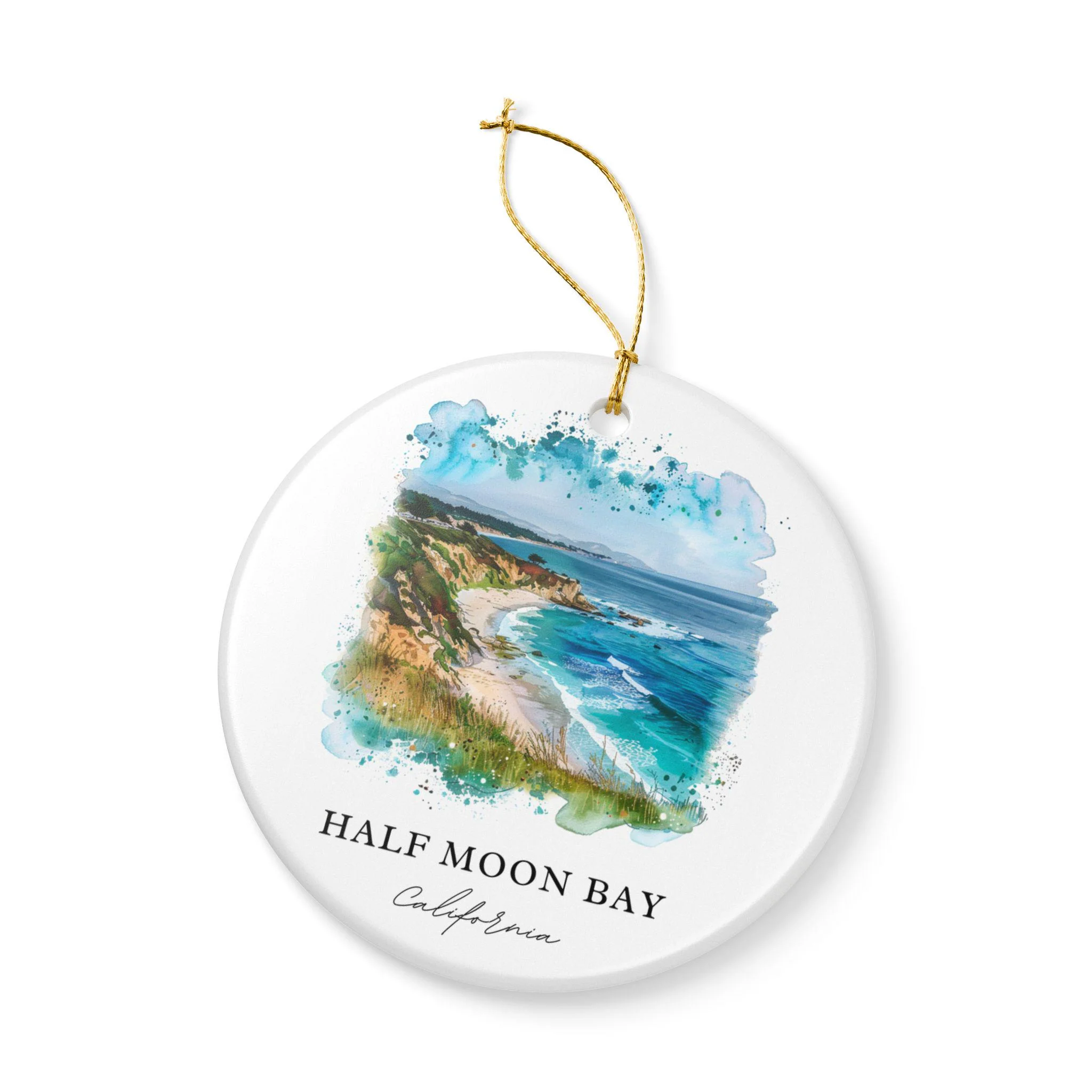 Half Moon Bay Ornament: Unique Half Moon Bay Souvenir, California Xmas Decor, and Authentic Half Moon Bay Gift - Image 3