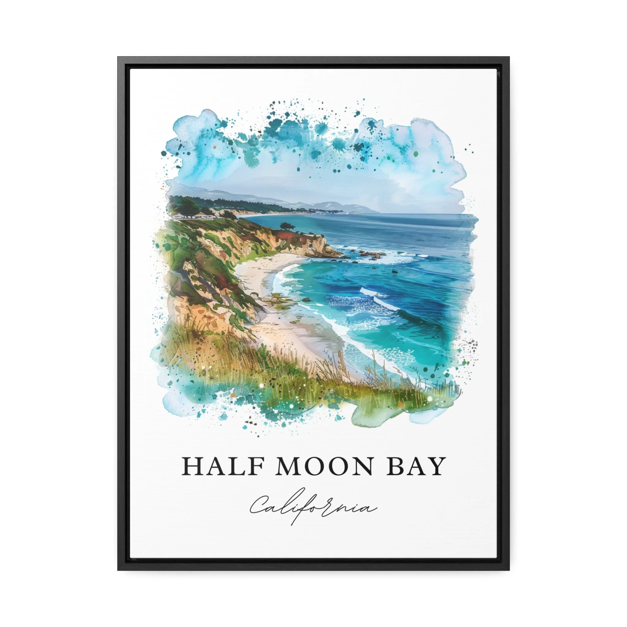 Half Moon Bay, USA – Watercolor Art Print - Image 5