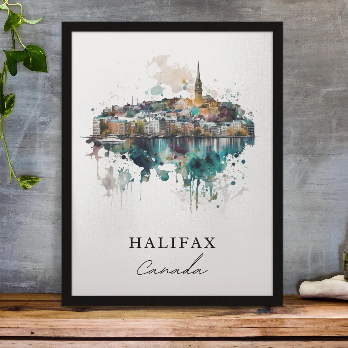 Halifax, Canada – Watercolor Art Print - Image 3