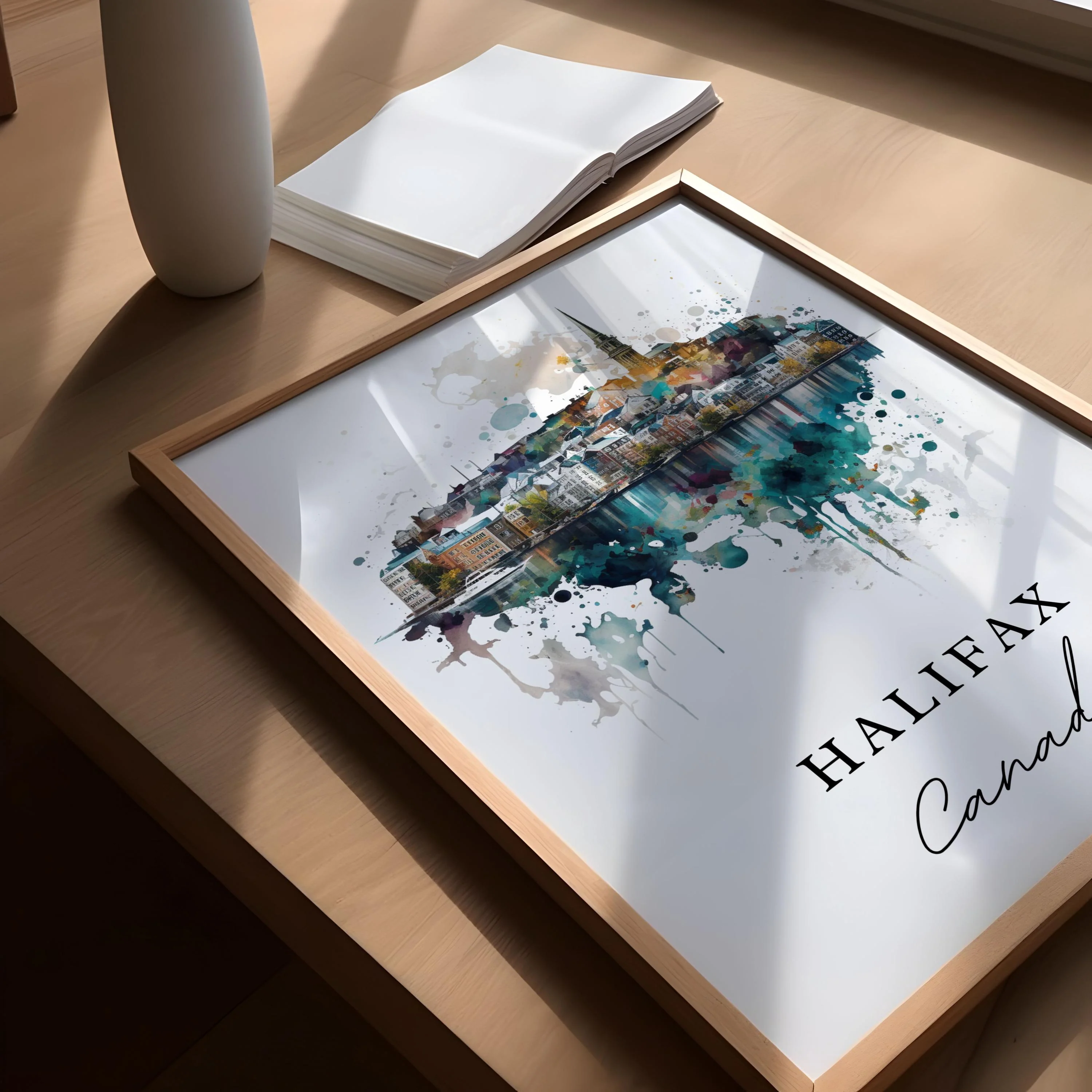 Halifax, Canada – Watercolor Art Print - Image 4