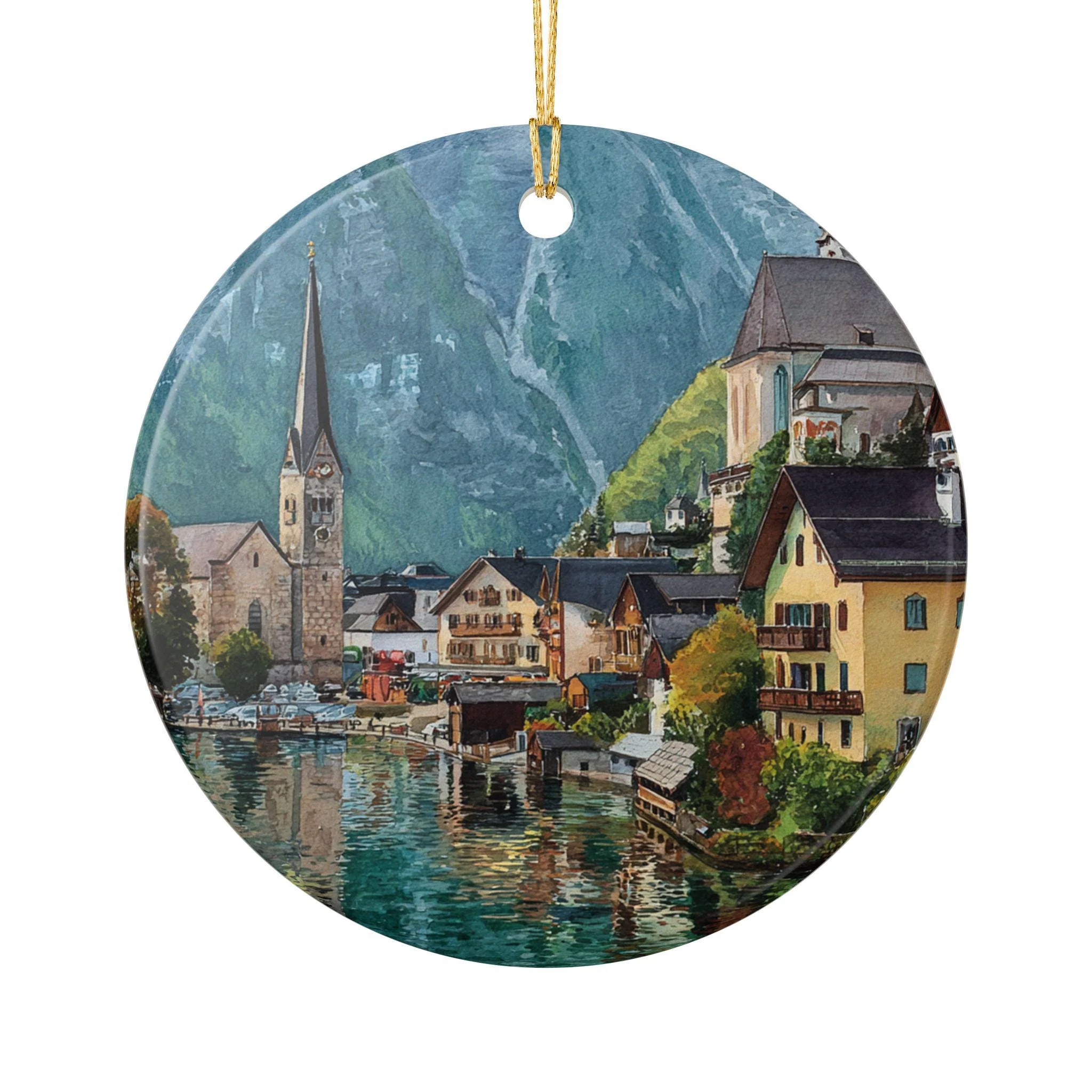 Hallstatt Austria Ornament: Unique Hallstatt Souvenir, Hallstatt Xmas Decor, and Authentic Hallstatt Austria Gift