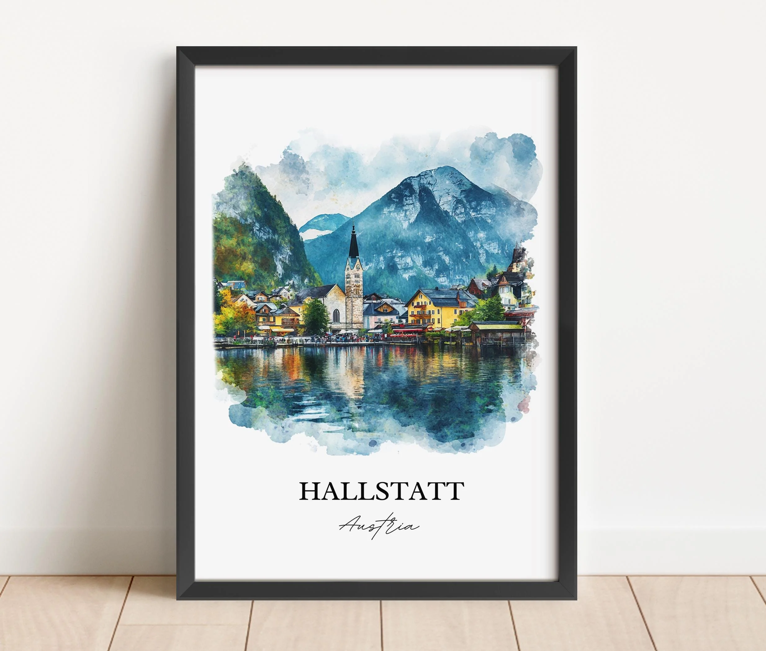 Hallstatt, Austria – Watercolor Art Print - Image 5