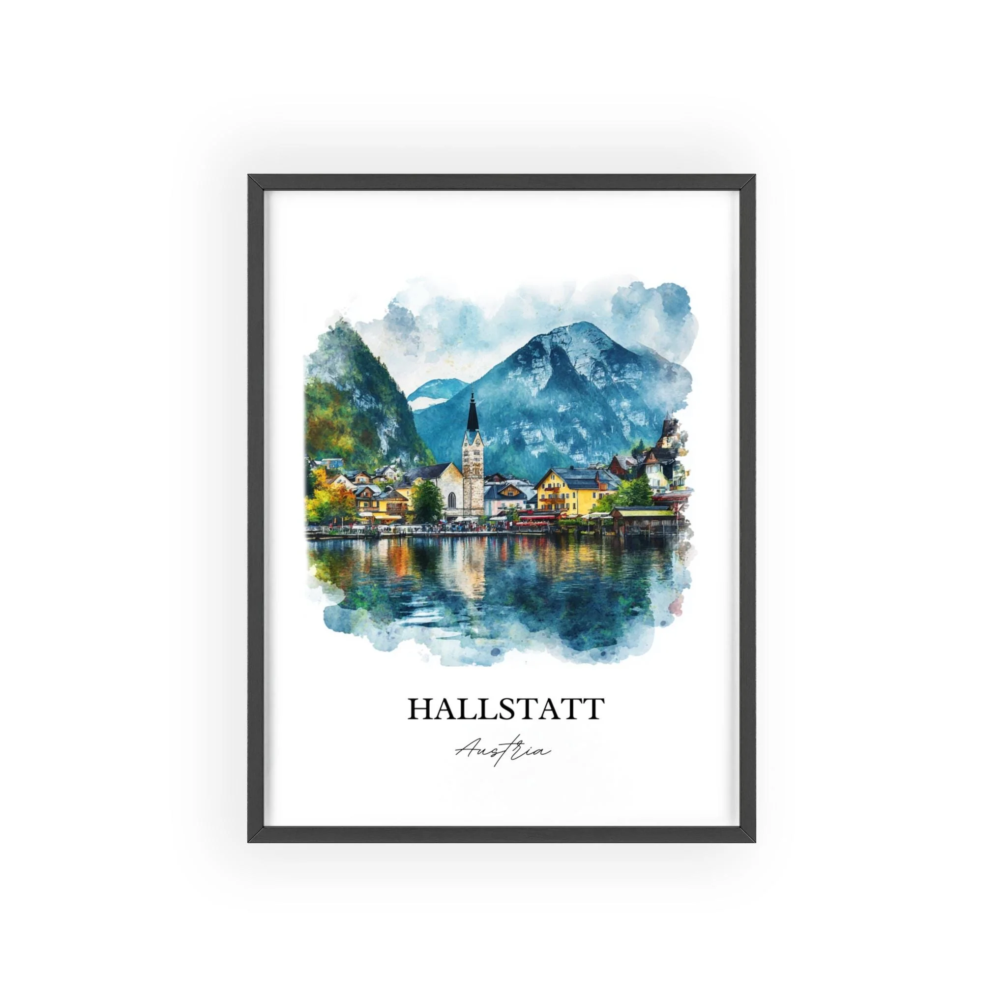Hallstatt, Austria – Watercolor Art Print - Image 7