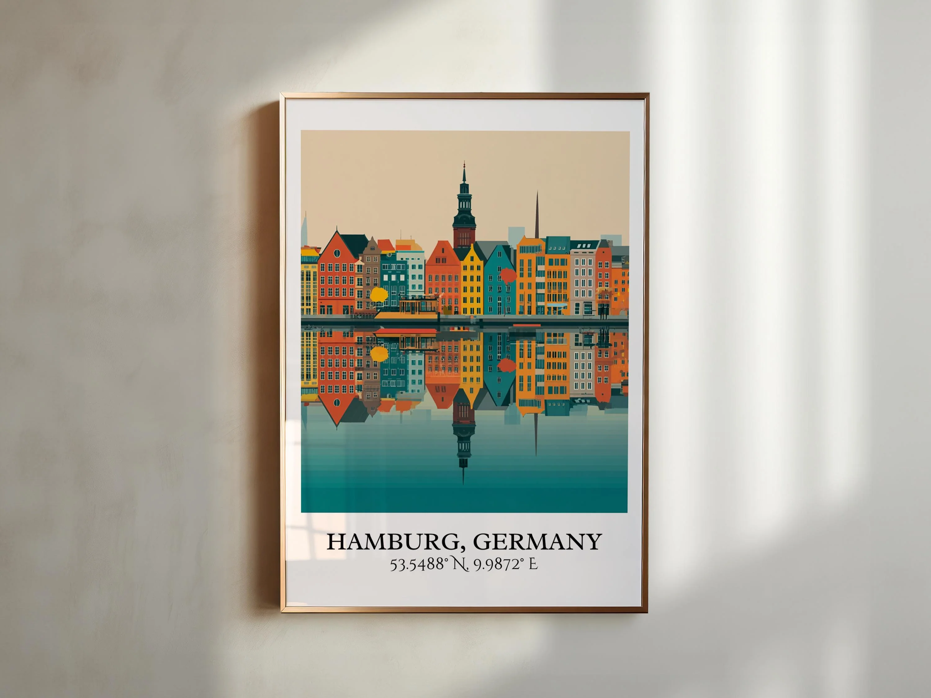 Hamburg, Germany – Watercolor Art Print - Image 3