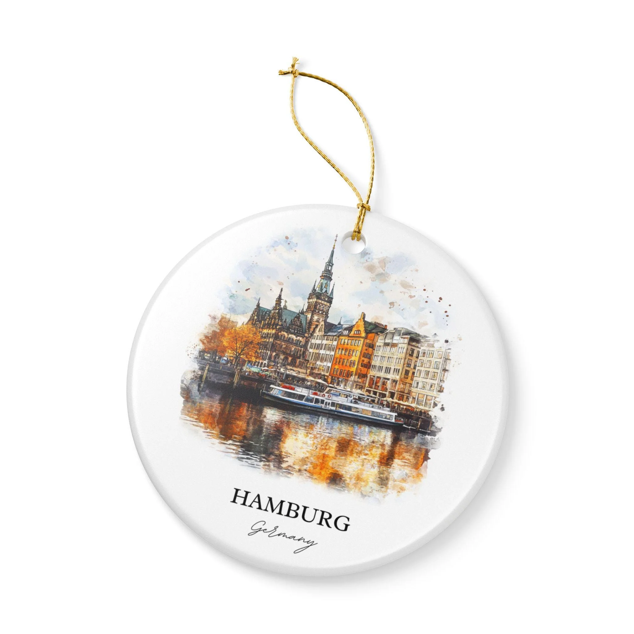 Hamburg Germany Ornament: Unique Hamburg Souvenir, Hamburg Xmas Decor, and Authentic Hamburg Germany Gift - Image 3