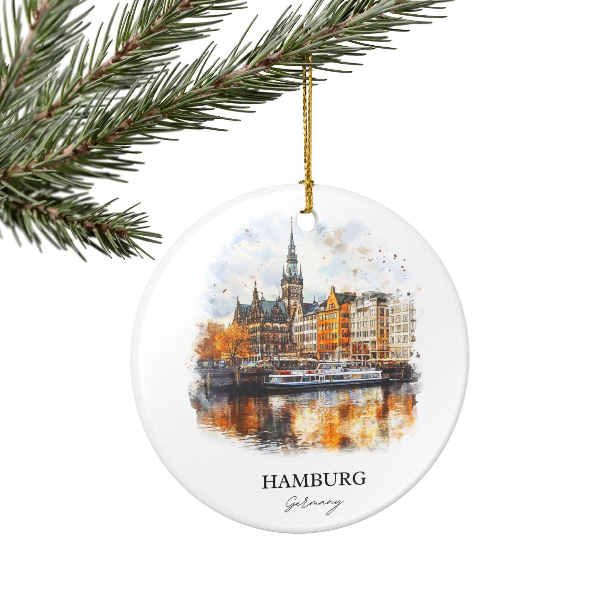 Hamburg Germany Ornament: Unique Hamburg Souvenir, Hamburg Xmas Decor, and Authentic Hamburg Germany Gift - Image 5