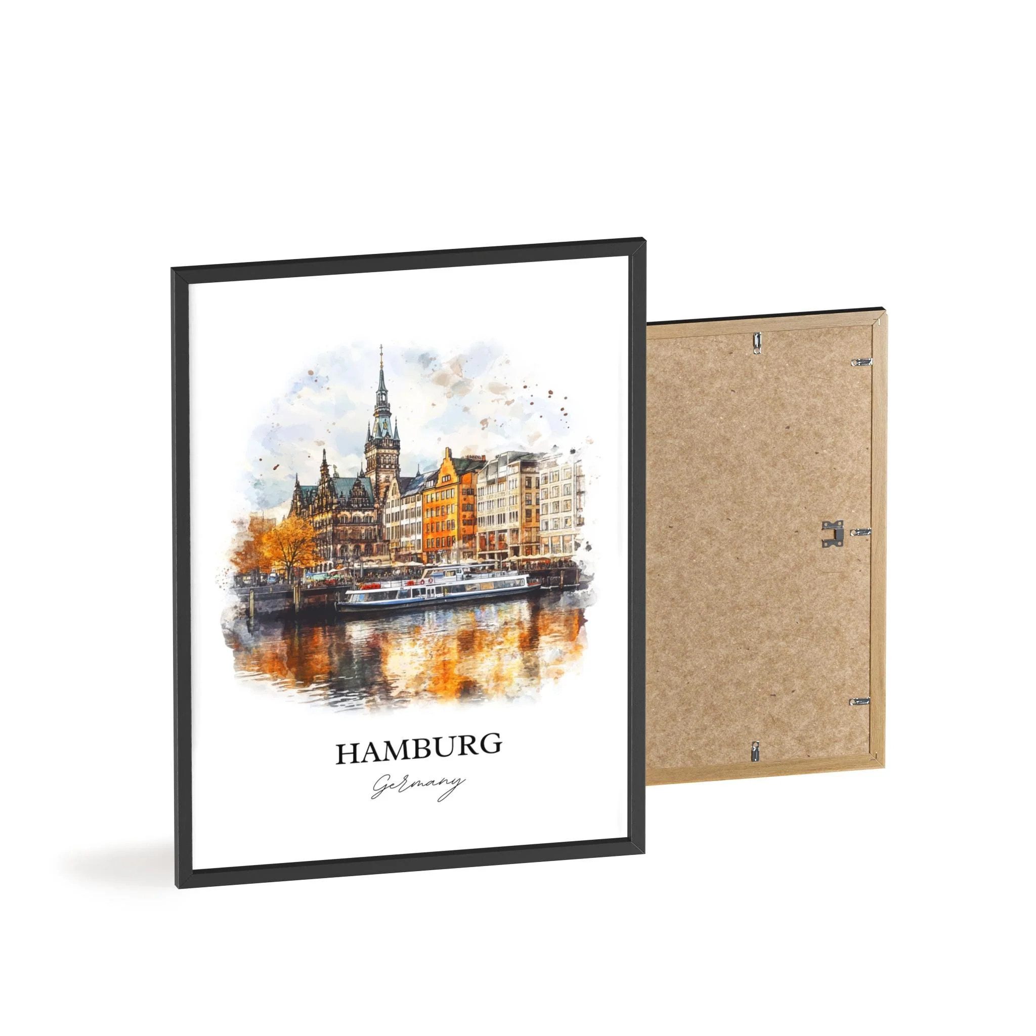 Hamburg, Germany – Watercolor Art Print - Image 8