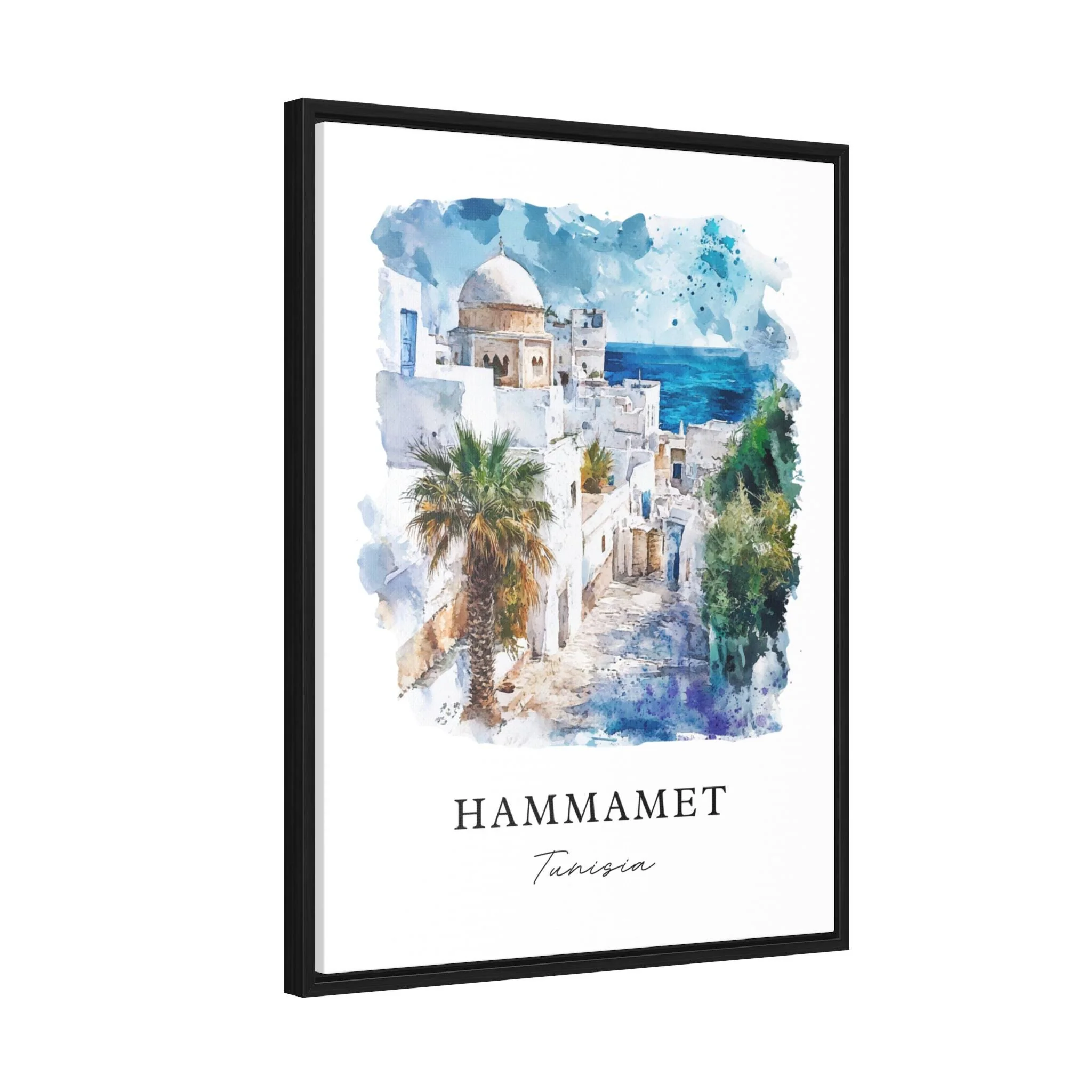 Hammamet, Tunisia – Watercolor Art Print - Image 6