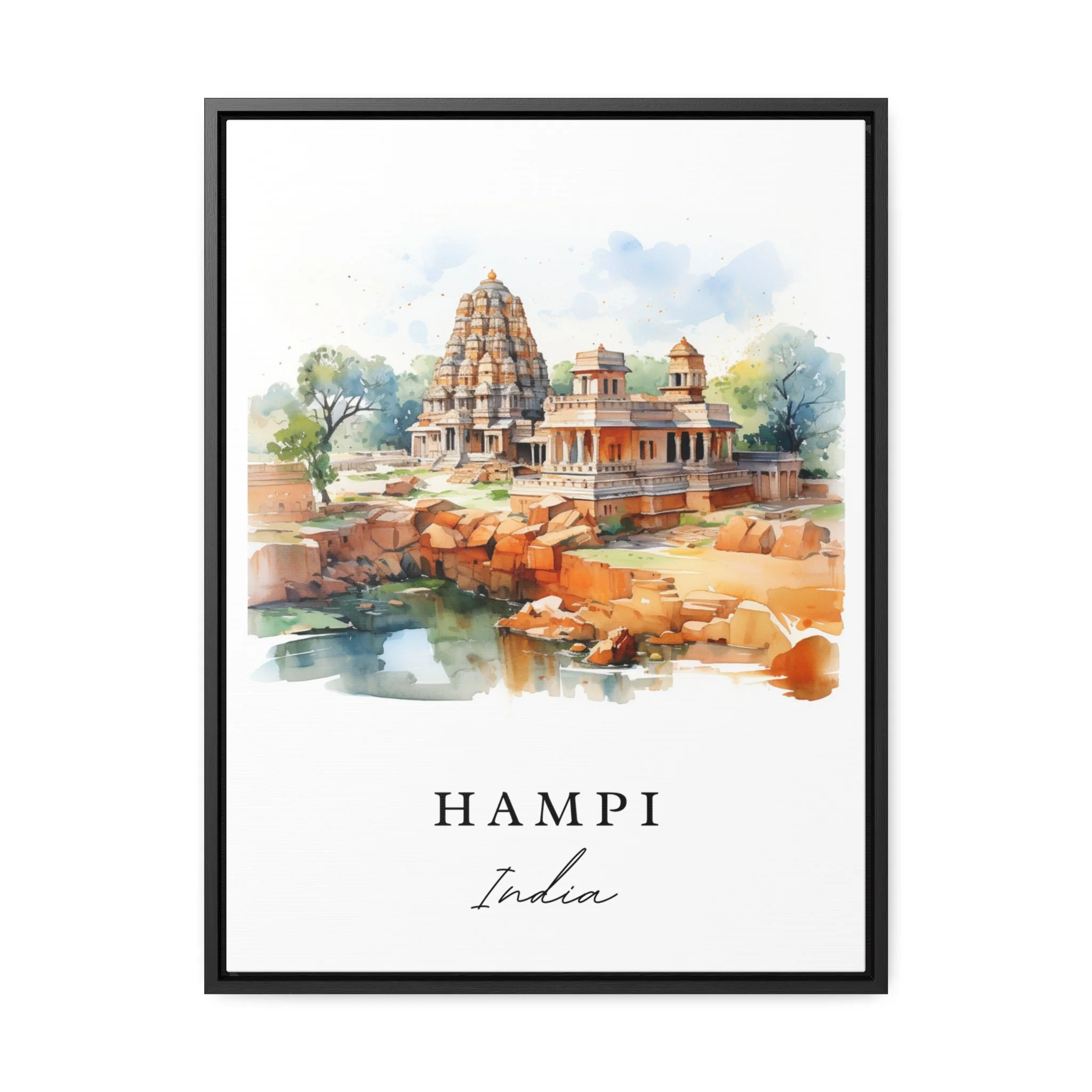 Hampi, India – Watercolor Art Print - Image 6