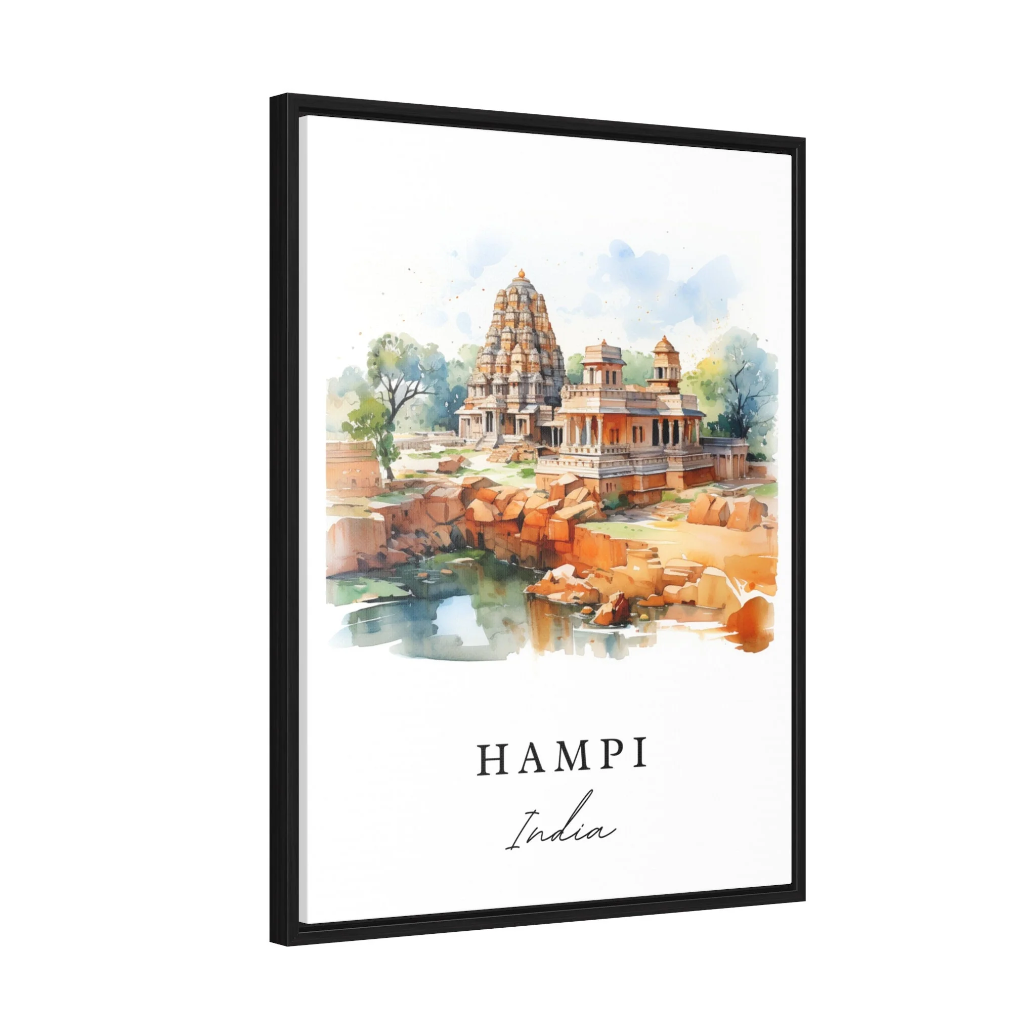 Hampi, India – Watercolor Art Print - Image 7